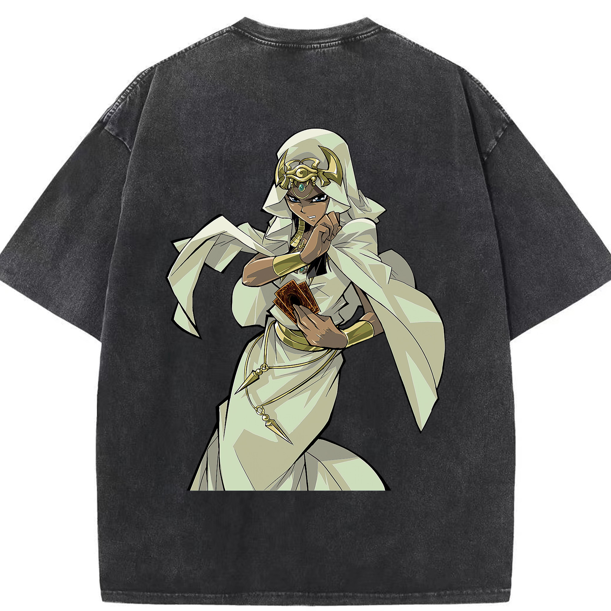 （画像用） 遊☆戯☆王 Yu-Gi-Oh! 綿100% ヴィンテージ風 半袖Tシャツ（背面プリント）