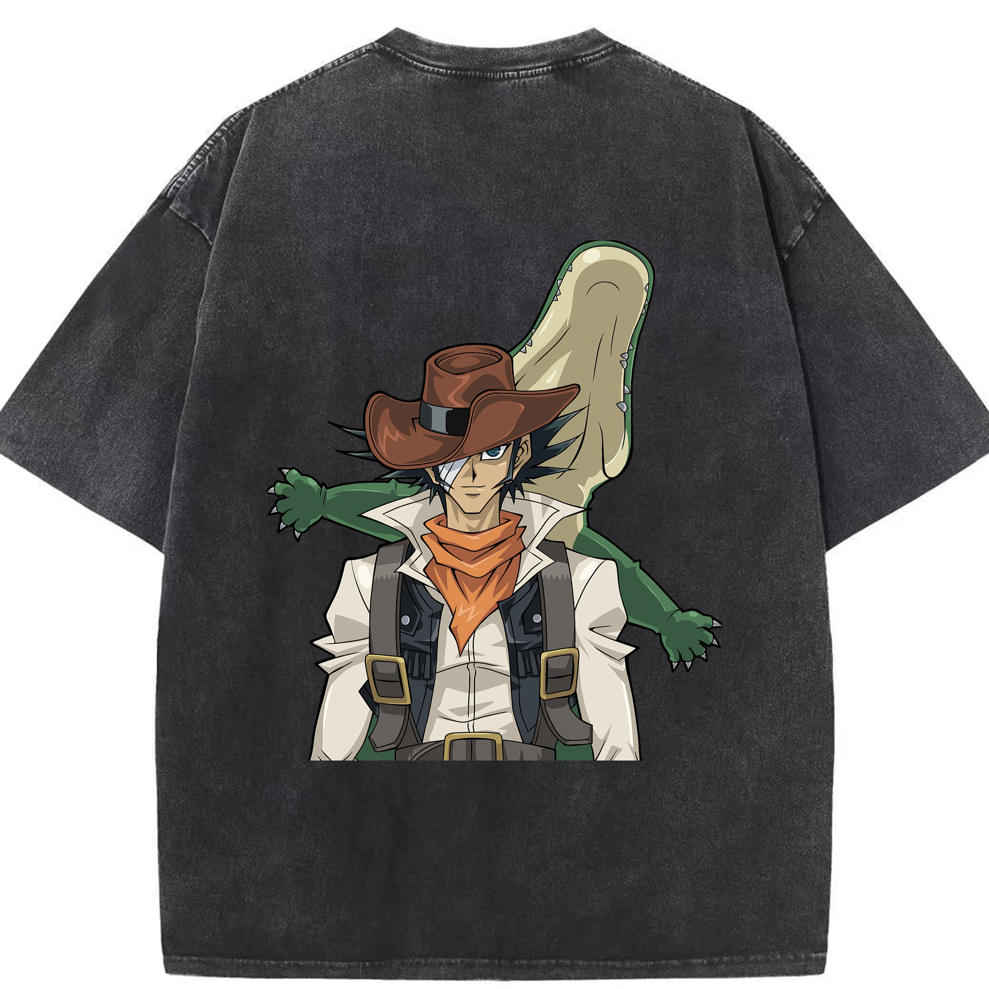 （画像用） 遊☆戯☆王 Yu-Gi-Oh! 綿100% ヴィンテージ風 半袖Tシャツ（背面プリント）