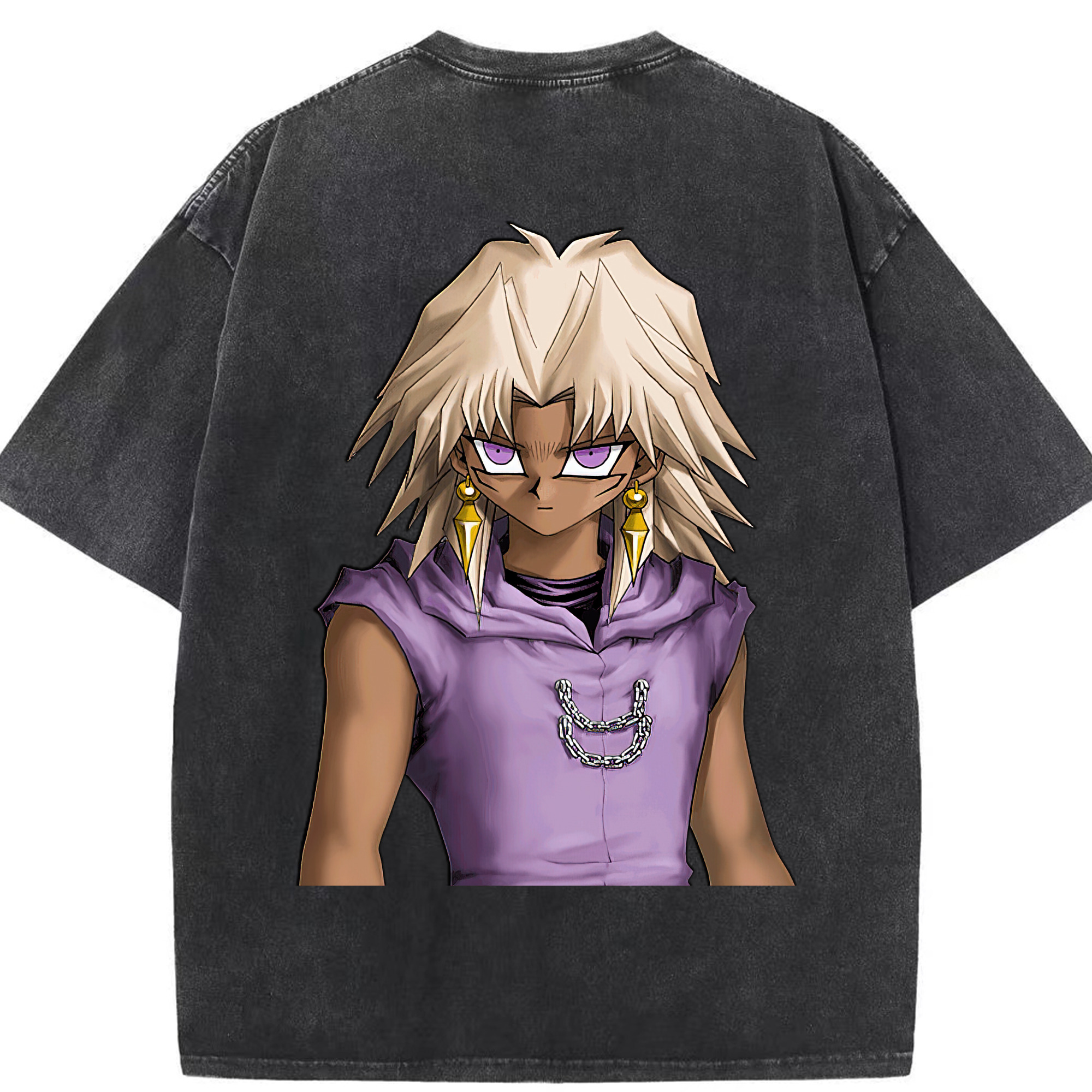 （画像用） 遊☆戯☆王 Yu-Gi-Oh! 綿100% ヴィンテージ風 半袖Tシャツ（背面プリント）