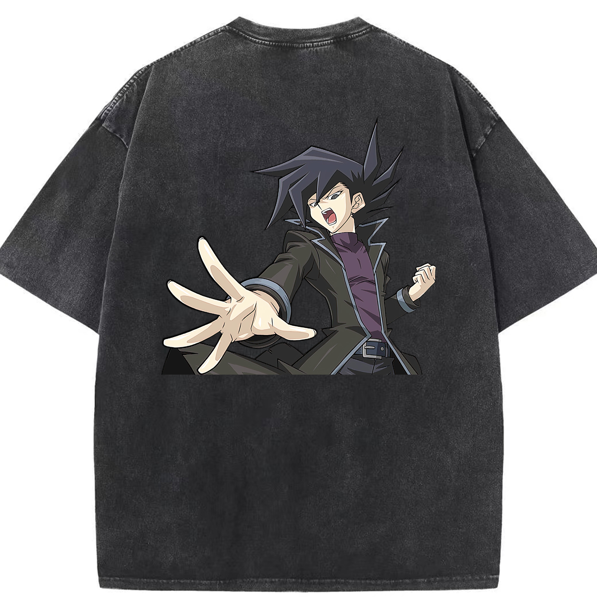 （画像用） 遊☆戯☆王 Yu-Gi-Oh! 綿100% ヴィンテージ風 半袖Tシャツ（背面プリント）