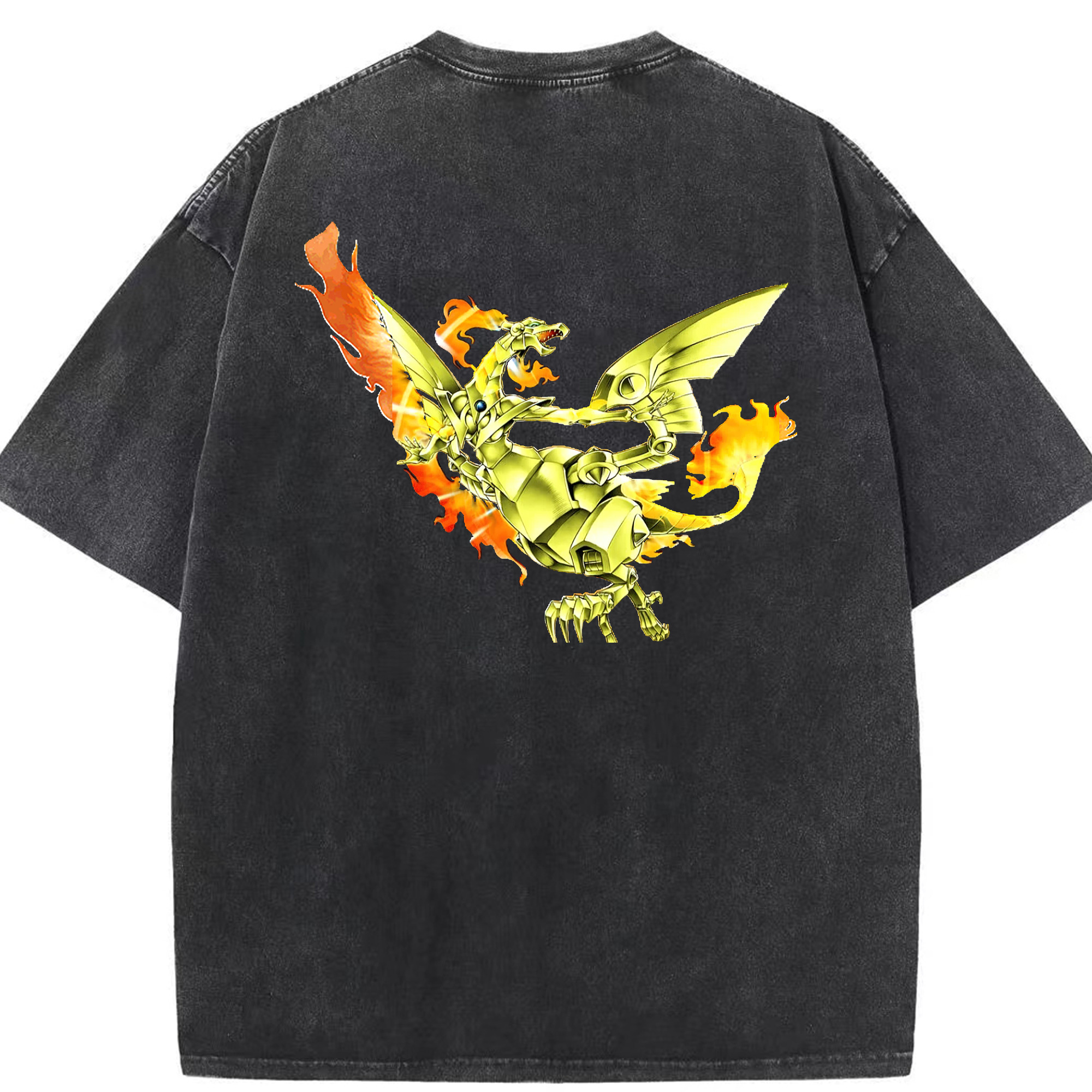 （画像用） 遊☆戯☆王 Yu-Gi-Oh! 綿100% ヴィンテージ風 半袖Tシャツ（背面プリント）