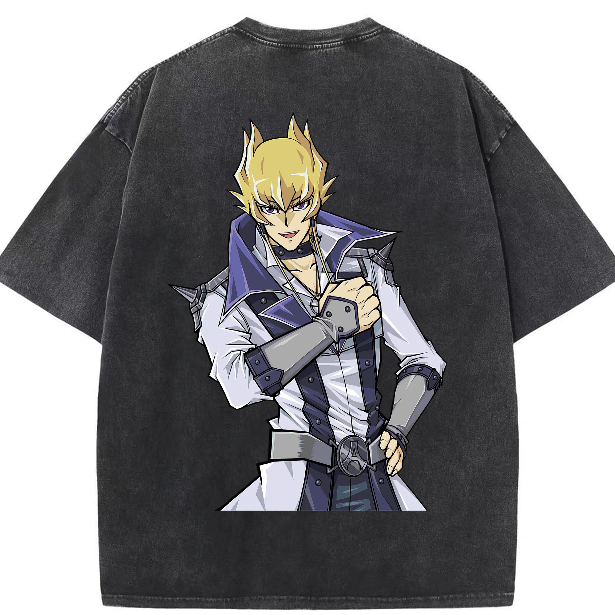 （画像用） 遊☆戯☆王 Yu-Gi-Oh! 綿100% ヴィンテージ風 半袖Tシャツ（背面プリント）