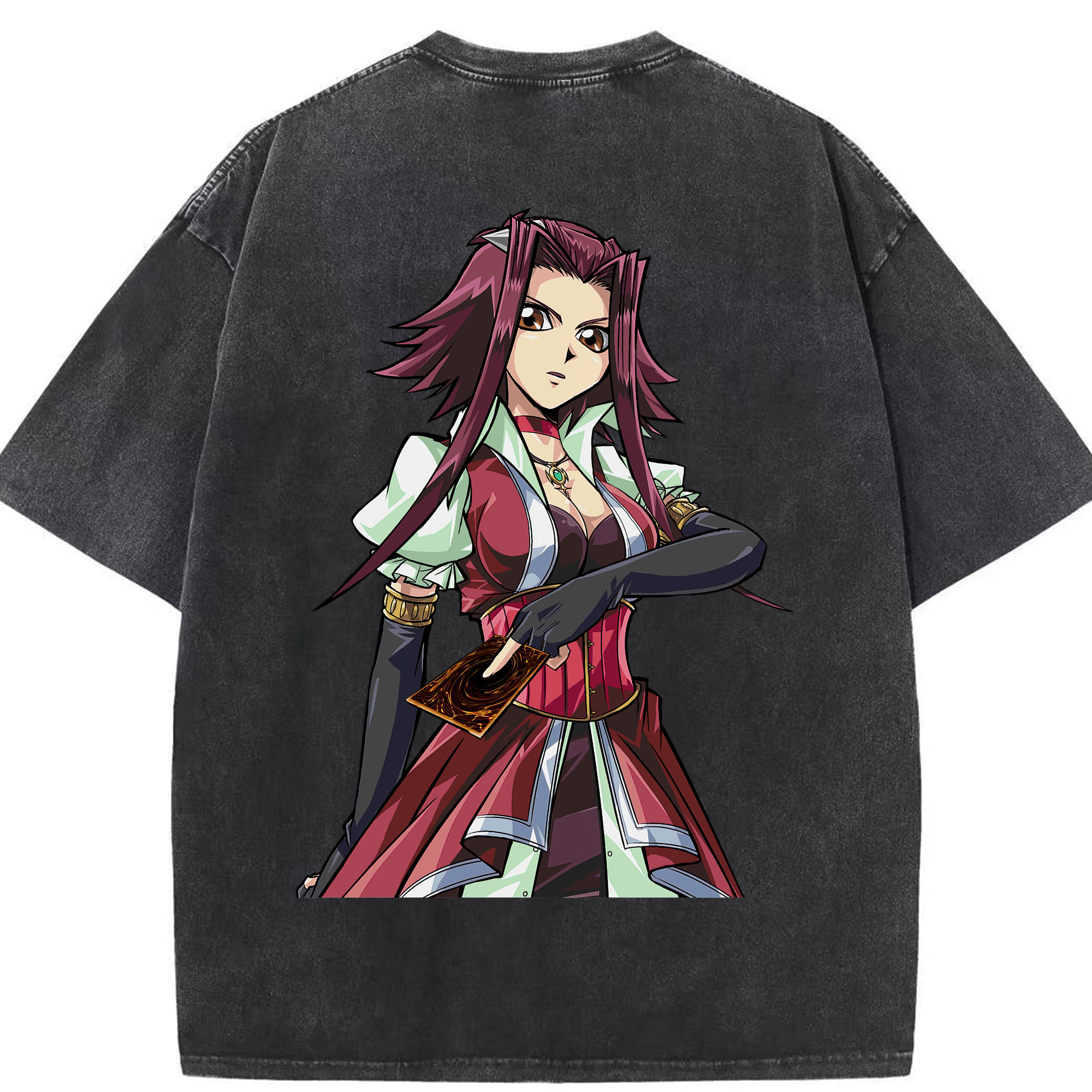 （画像用） 遊☆戯☆王 Yu-Gi-Oh! 綿100% ヴィンテージ風 半袖Tシャツ（背面プリント）