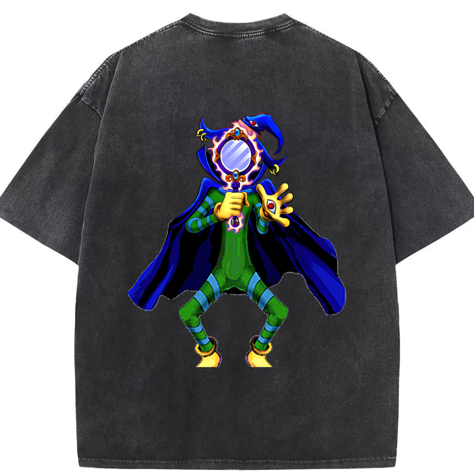（画像用） 遊☆戯☆王 Yu-Gi-Oh! 綿100% ヴィンテージ風 半袖Tシャツ（背面プリント）