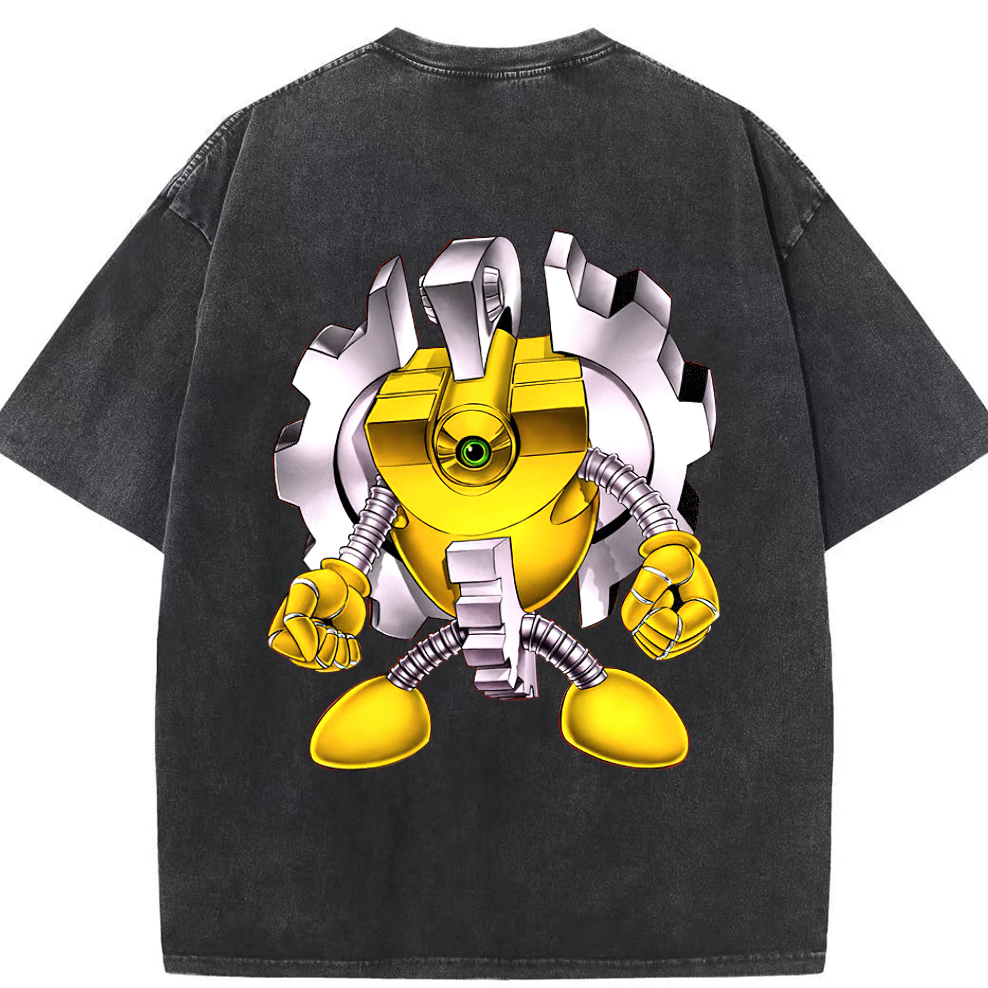 （画像用） 遊☆戯☆王 Yu-Gi-Oh! 綿100% ヴィンテージ風 半袖Tシャツ（背面プリント）