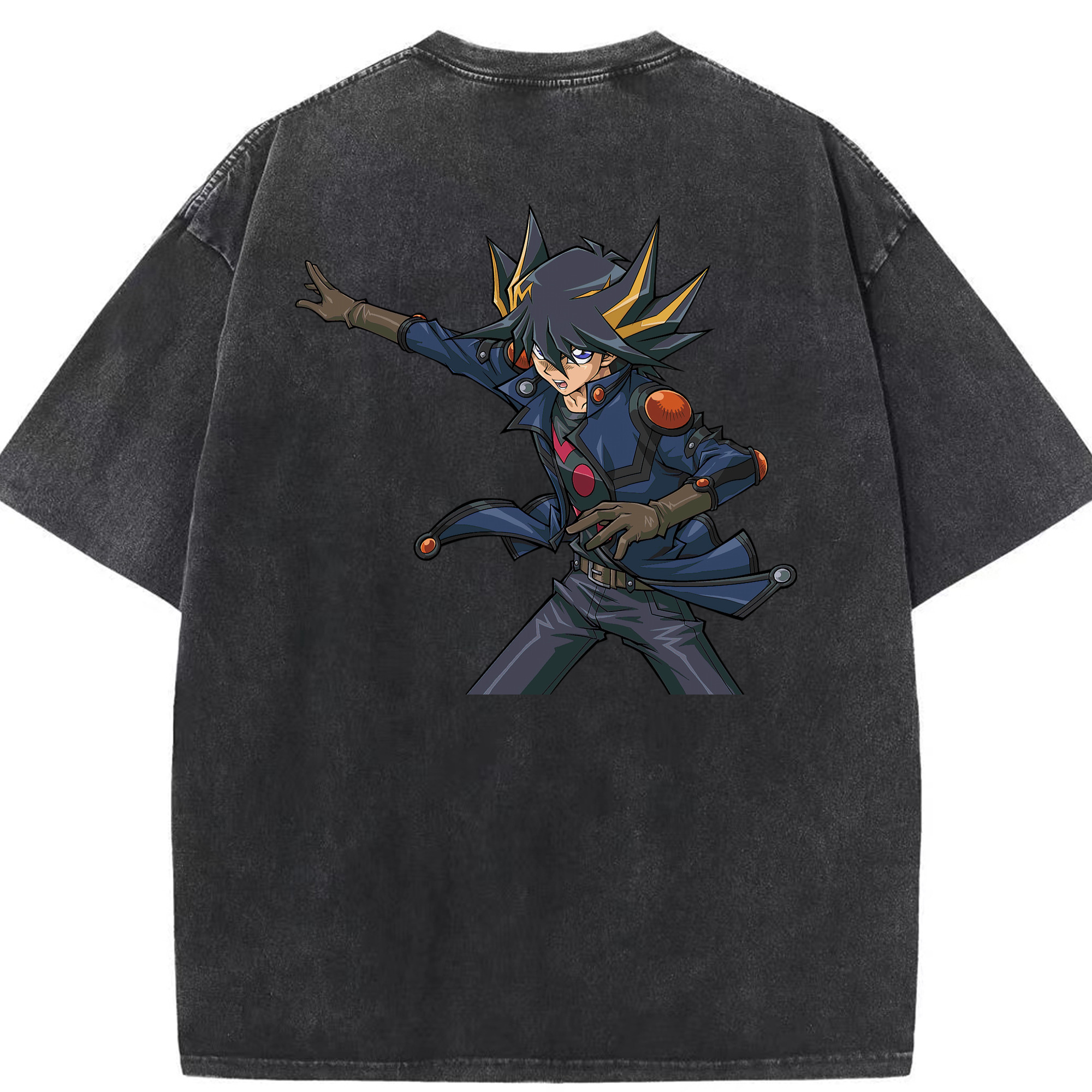 （画像用） 遊☆戯☆王 Yu-Gi-Oh! 綿100% ヴィンテージ風 半袖Tシャツ（背面プリント）