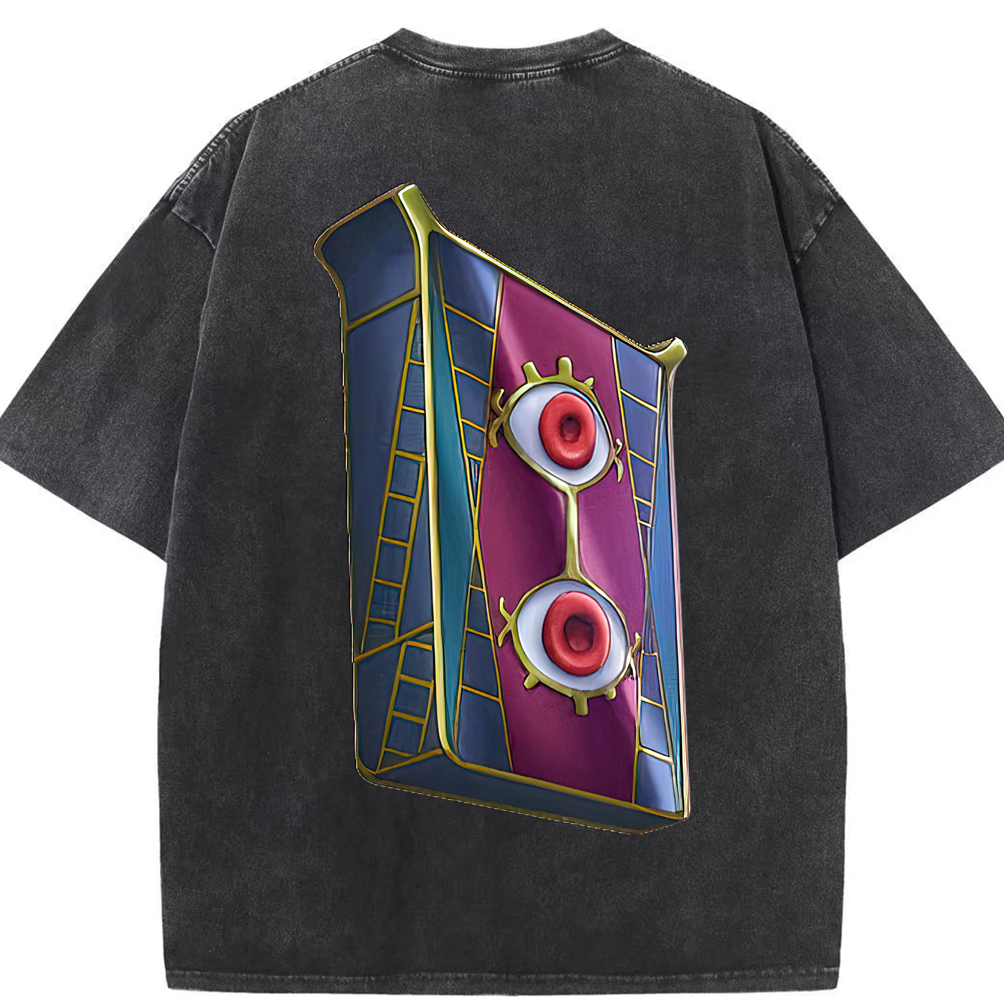 （画像用） 遊☆戯☆王 Yu-Gi-Oh! 綿100% ヴィンテージ風 半袖Tシャツ（背面プリント）