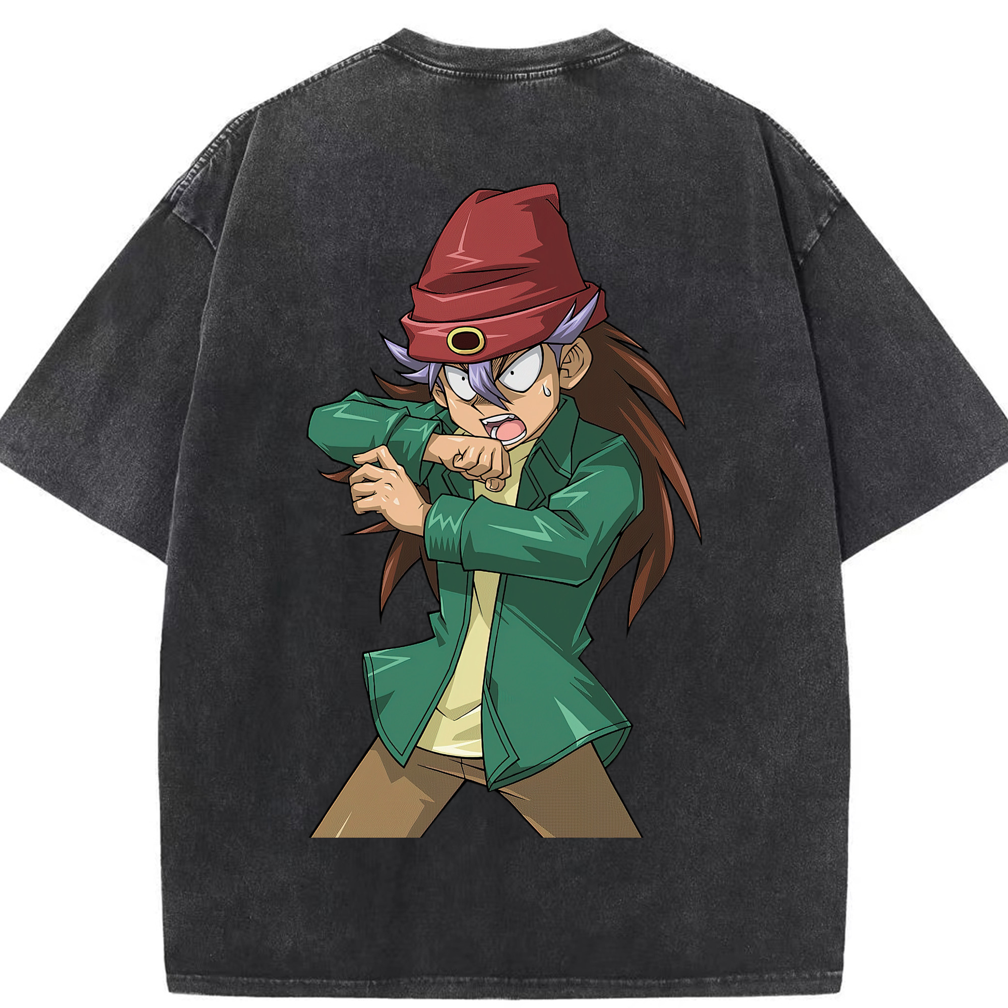 （画像用） 遊☆戯☆王 Yu-Gi-Oh! 綿100% ヴィンテージ風 半袖Tシャツ（背面プリント）