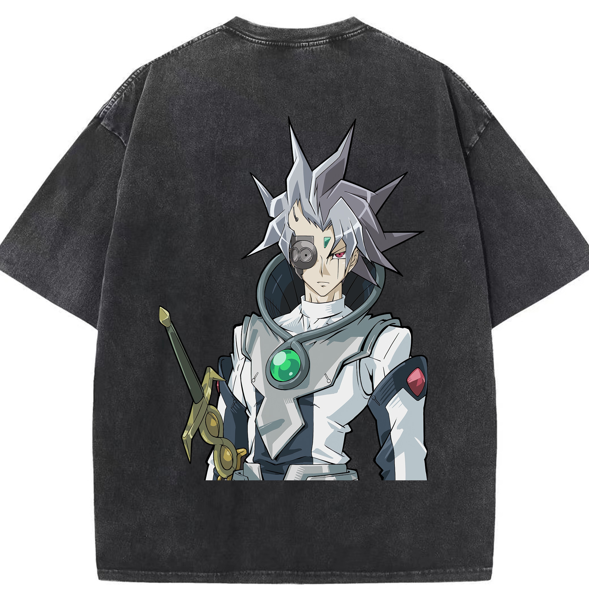（画像用） 遊☆戯☆王 Yu-Gi-Oh! 綿100% ヴィンテージ風 半袖Tシャツ（背面プリント）