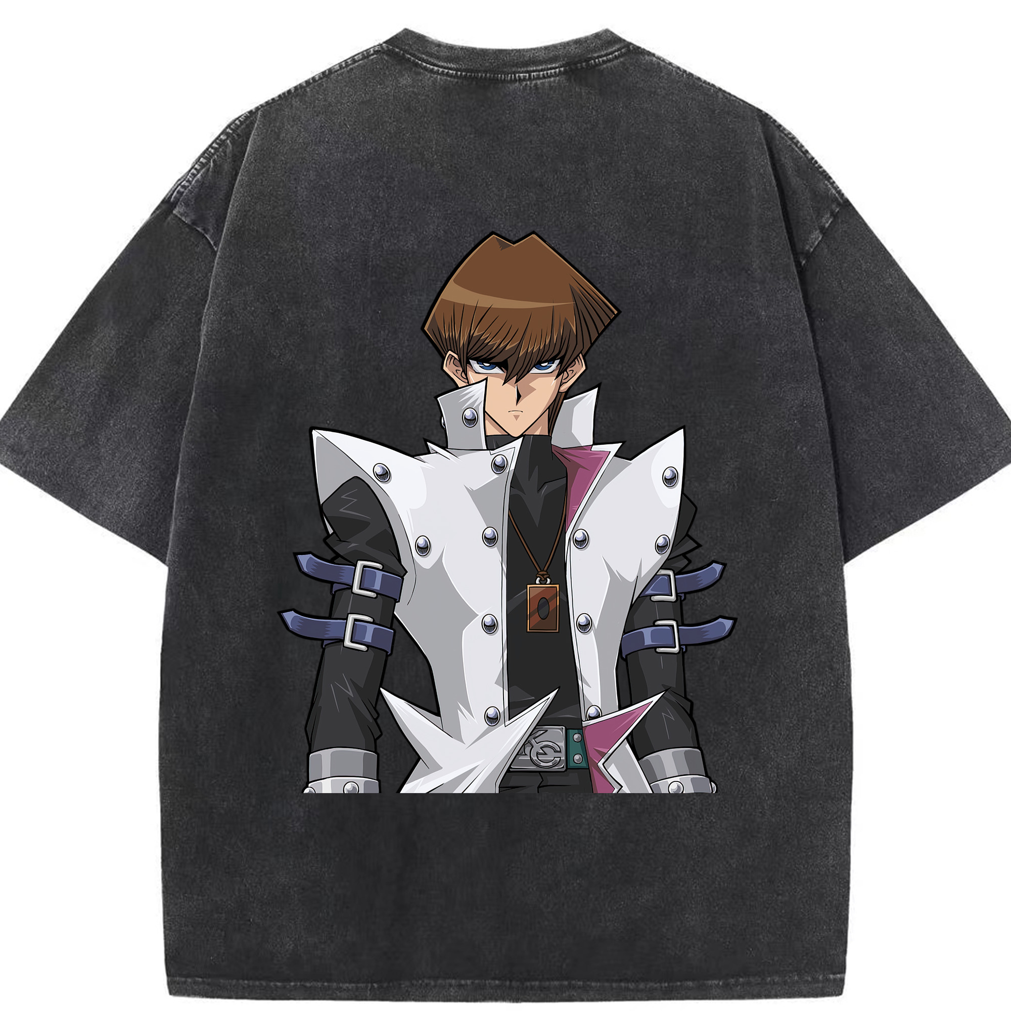 （画像用） 遊☆戯☆王 Yu-Gi-Oh! 綿100% ヴィンテージ風 半袖Tシャツ（背面プリント）