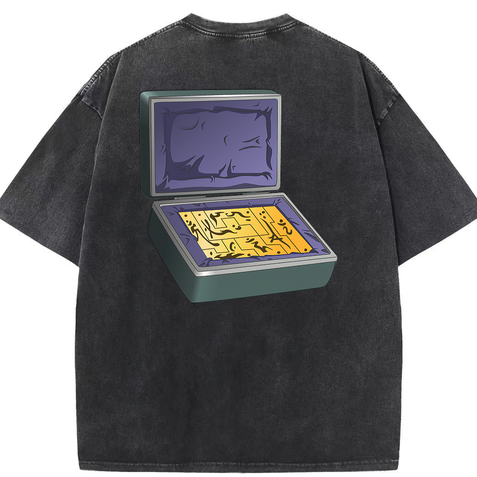 （画像用） 遊☆戯☆王 Yu-Gi-Oh! 綿100% ヴィンテージ風 半袖Tシャツ（背面プリント）
