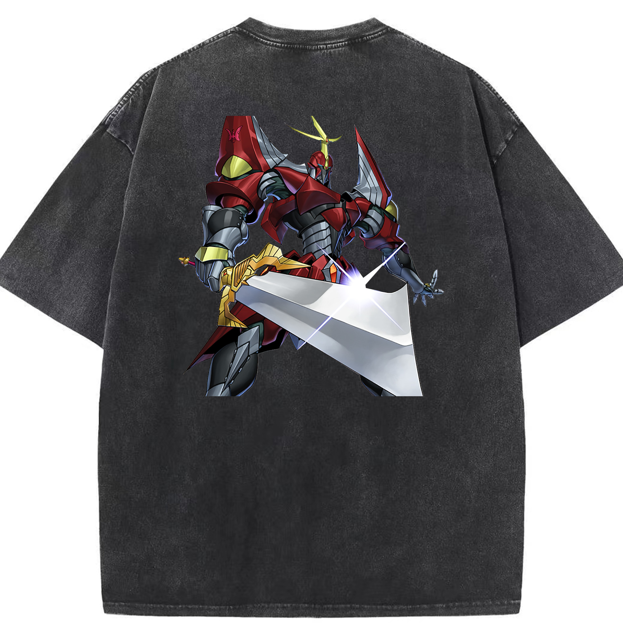 （画像用） 遊☆戯☆王 Yu-Gi-Oh! 綿100% ヴィンテージ風 半袖Tシャツ（背面プリント）