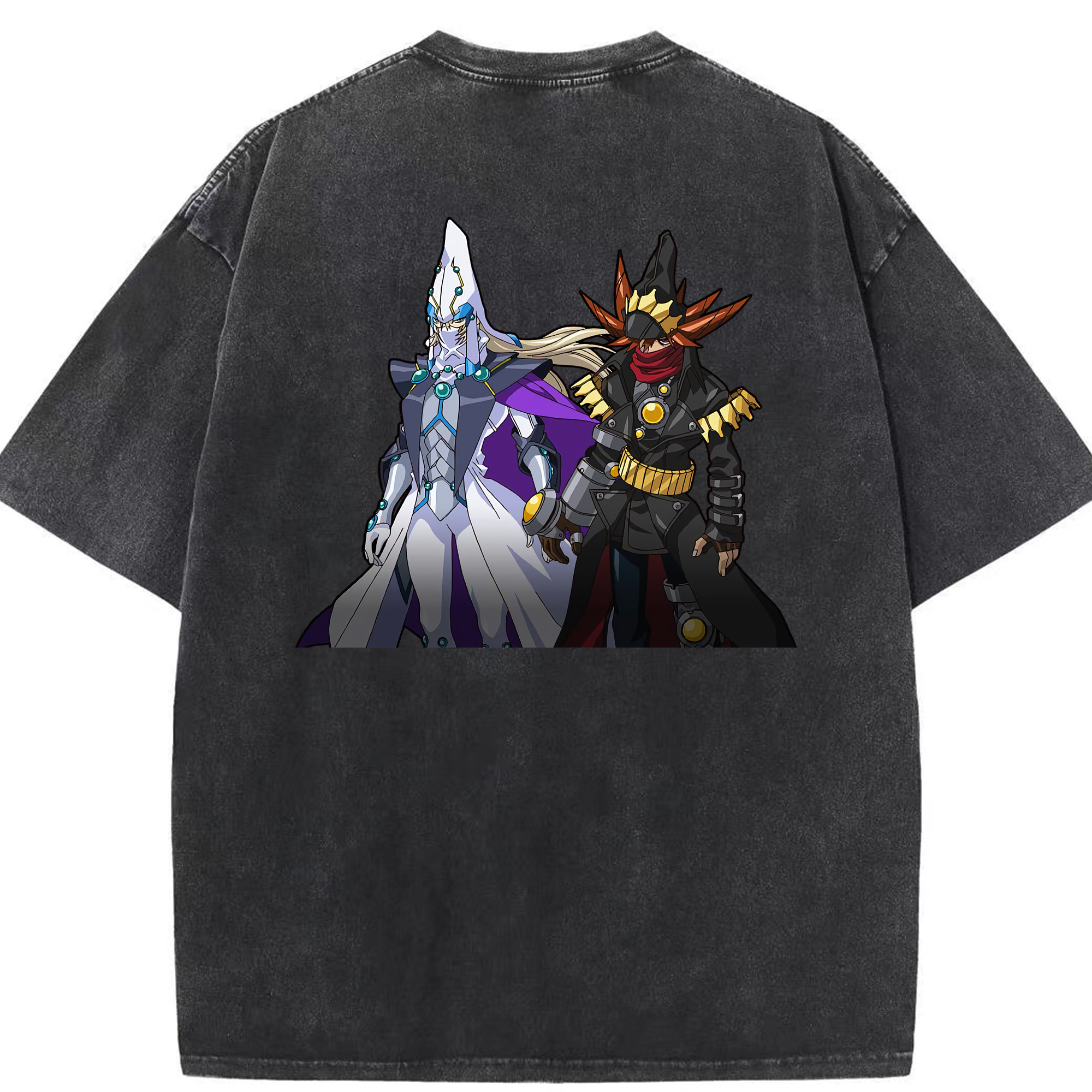 （画像用） 遊☆戯☆王 Yu-Gi-Oh! 綿100% ヴィンテージ風 半袖Tシャツ（背面プリント）