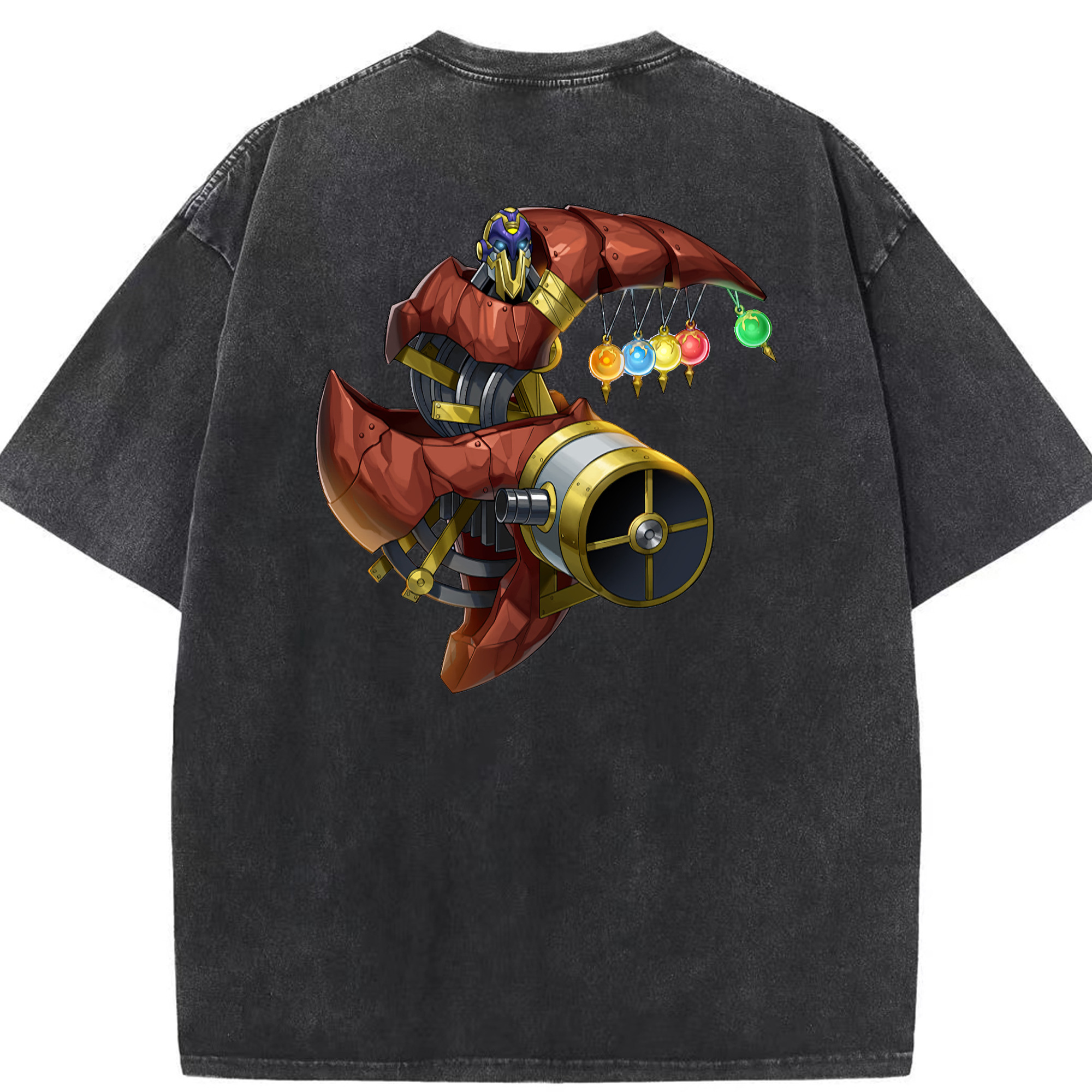 （画像用） 遊☆戯☆王 Yu-Gi-Oh! 綿100% ヴィンテージ風 半袖Tシャツ（背面プリント）