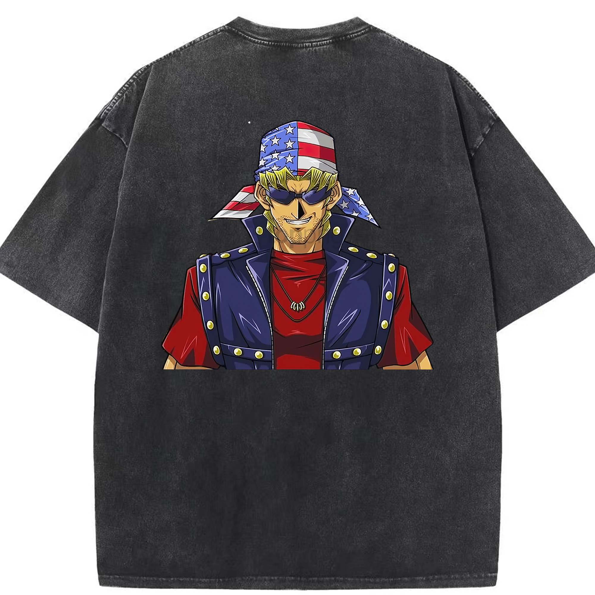 （画像用） 遊☆戯☆王 Yu-Gi-Oh! 綿100% ヴィンテージ風 半袖Tシャツ（背面プリント）