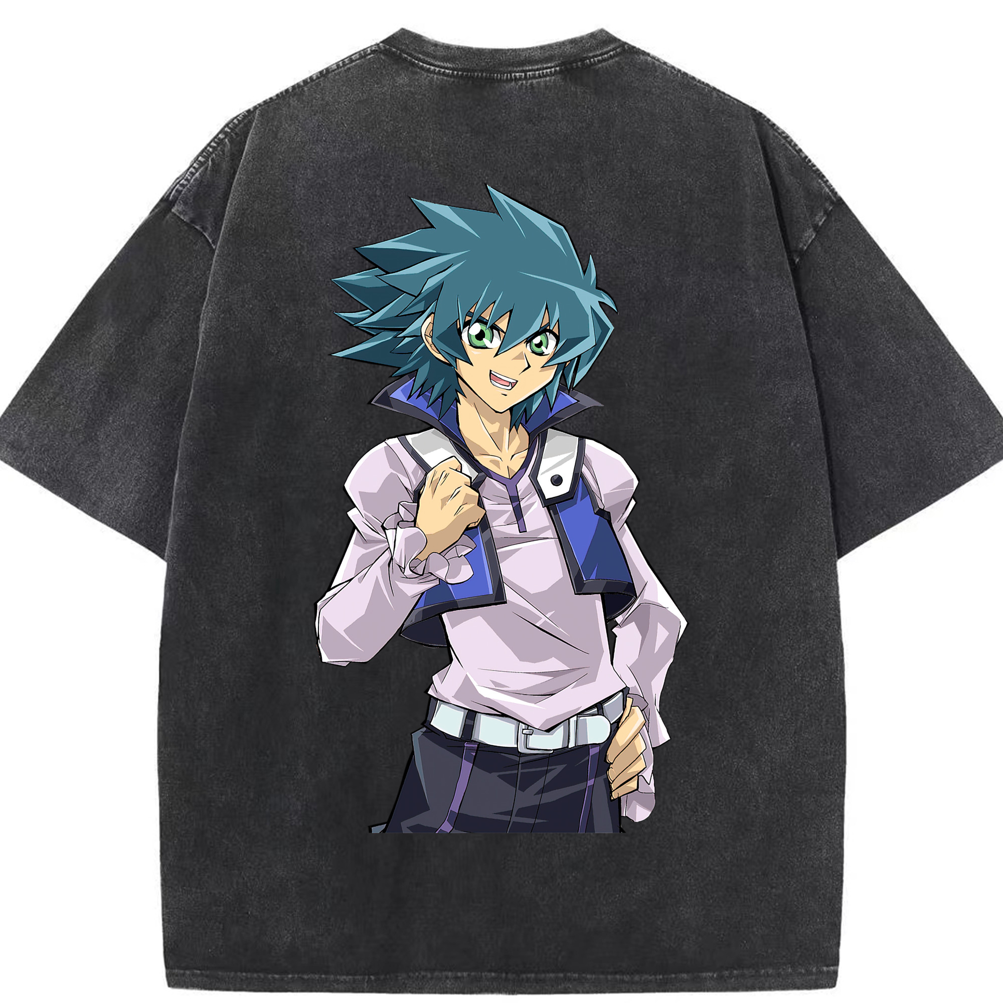 （画像用） 遊☆戯☆王 Yu-Gi-Oh! 綿100% ヴィンテージ風 半袖Tシャツ（背面プリント）