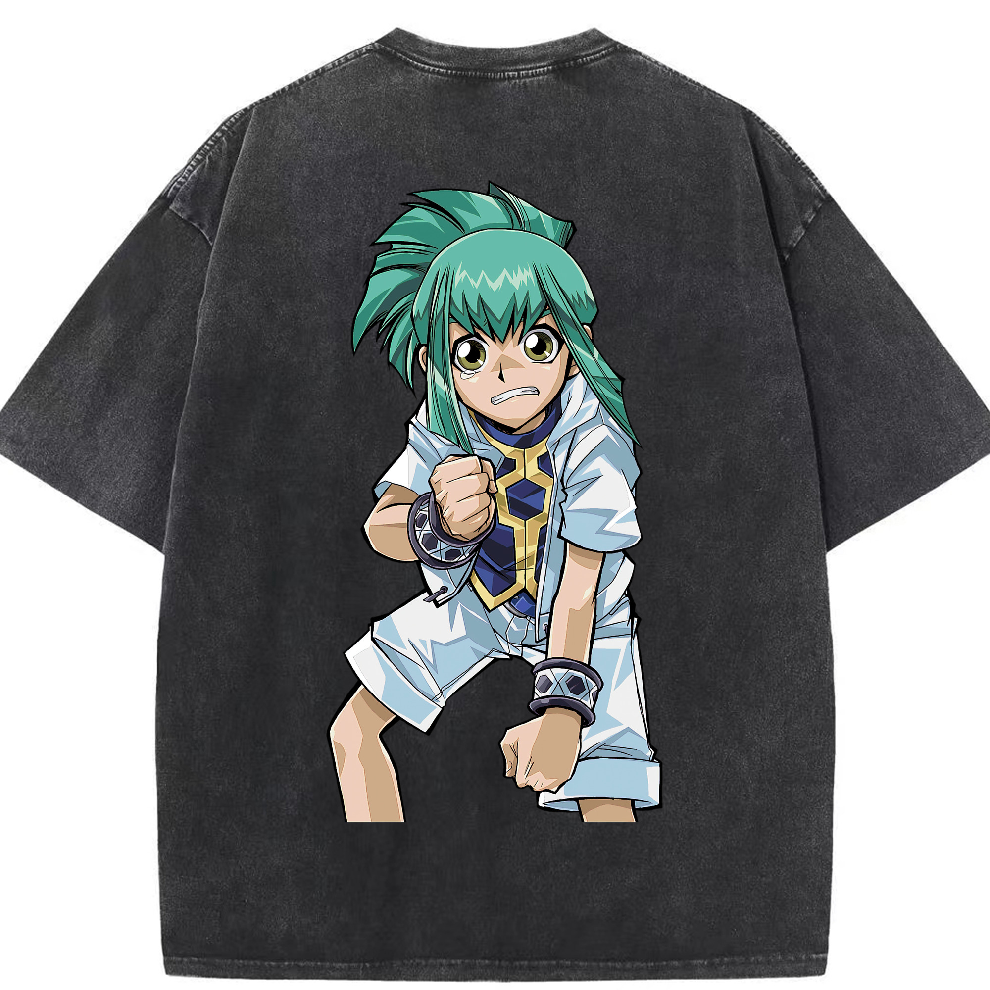 （画像用） 遊☆戯☆王 Yu-Gi-Oh! 綿100% ヴィンテージ風 半袖Tシャツ（背面プリント）