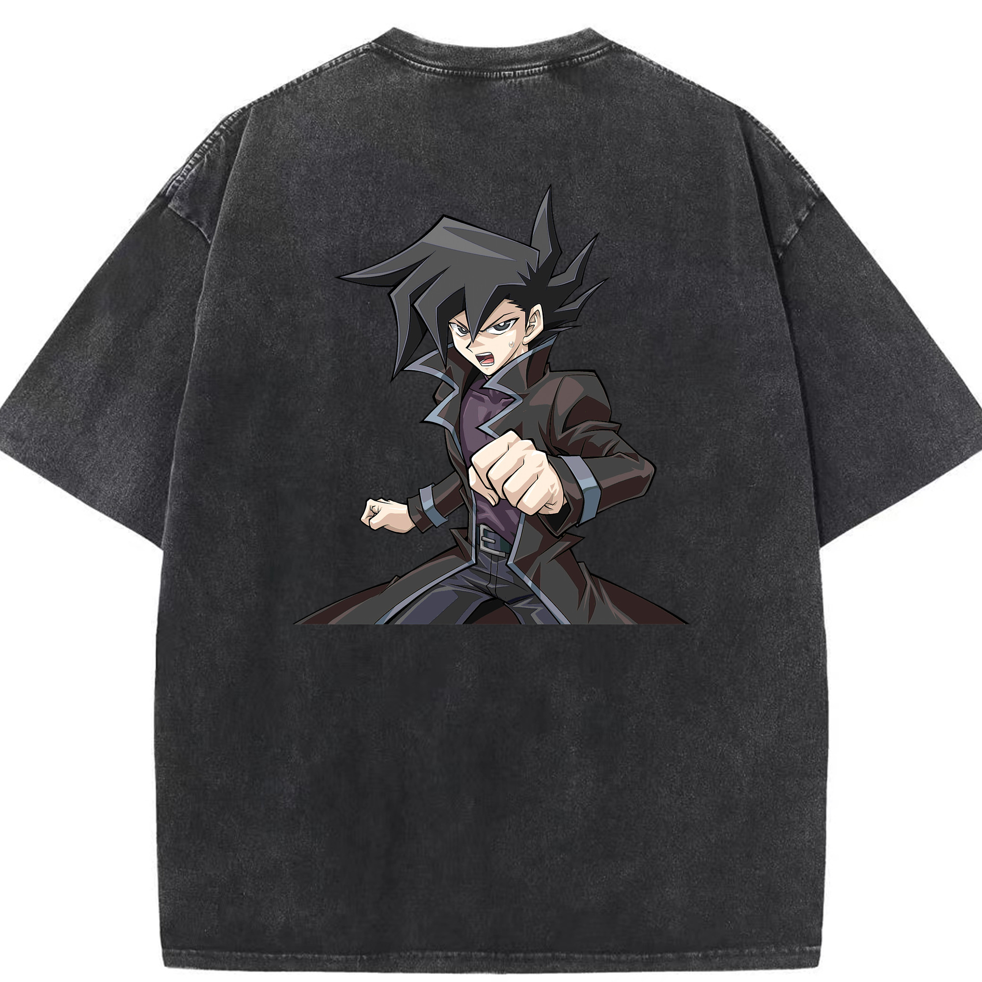（画像用） 遊☆戯☆王 Yu-Gi-Oh! 綿100% ヴィンテージ風 半袖Tシャツ（背面プリント）