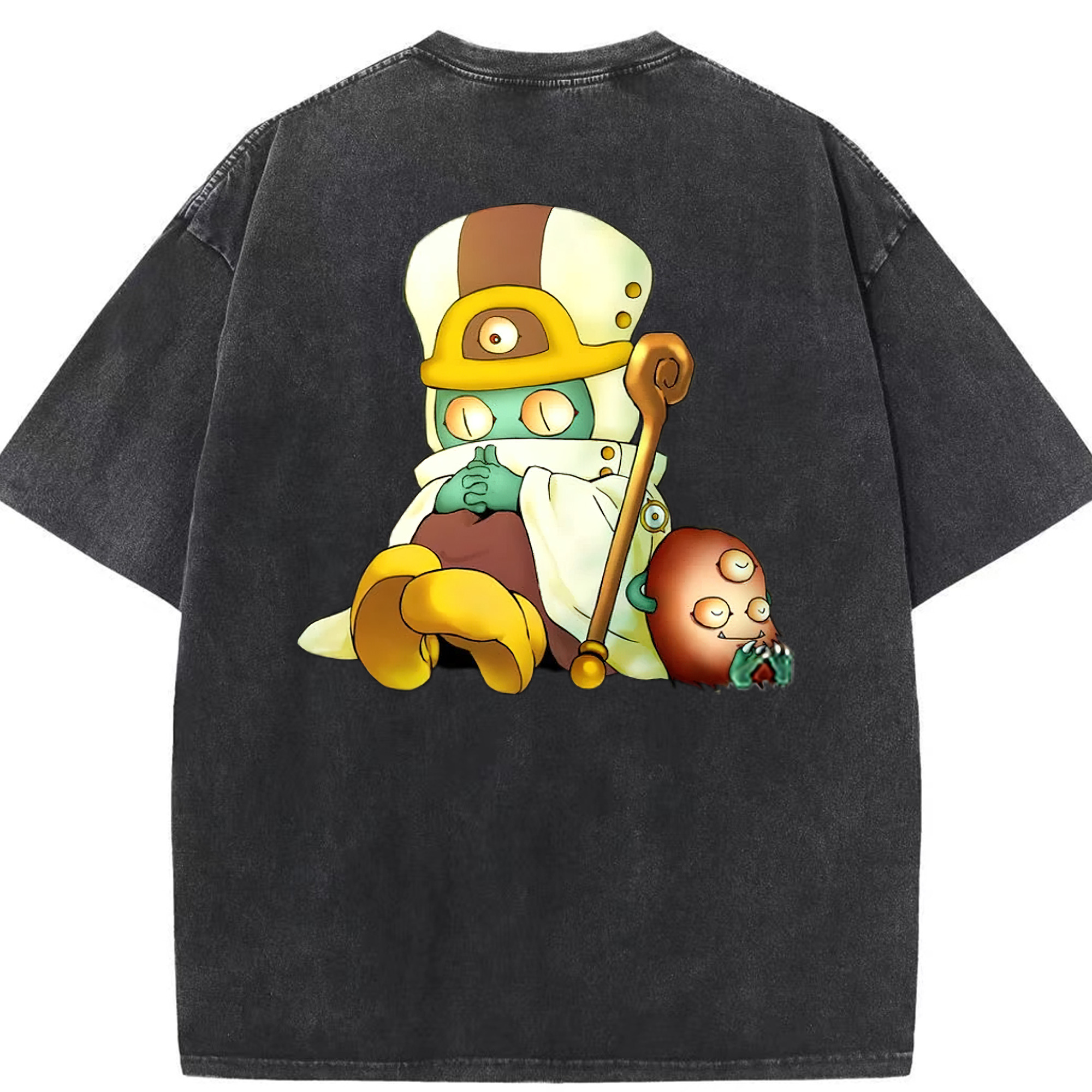 （画像用） 遊☆戯☆王 Yu-Gi-Oh! 綿100% ヴィンテージ風 半袖Tシャツ（背面プリント）