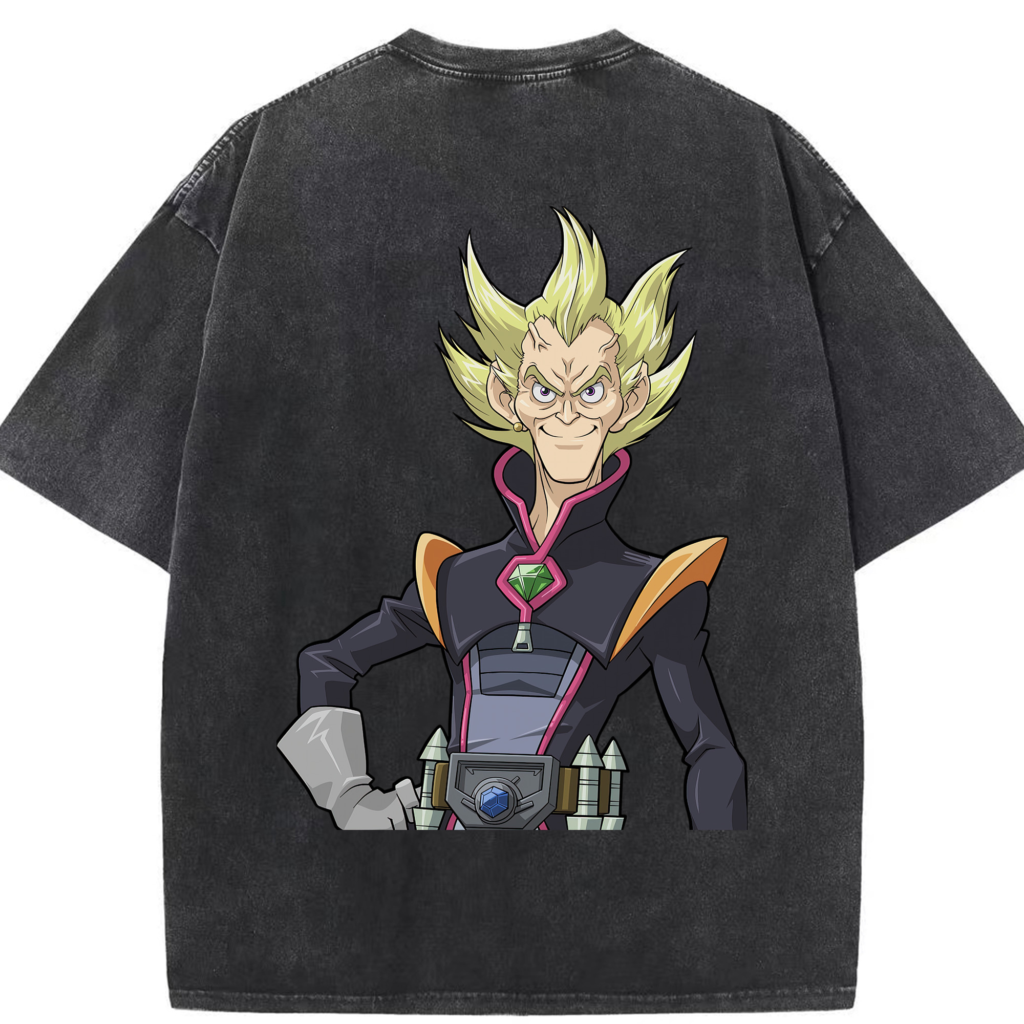（画像用） 遊☆戯☆王 Yu-Gi-Oh! 綿100% ヴィンテージ風 半袖Tシャツ（背面プリント）