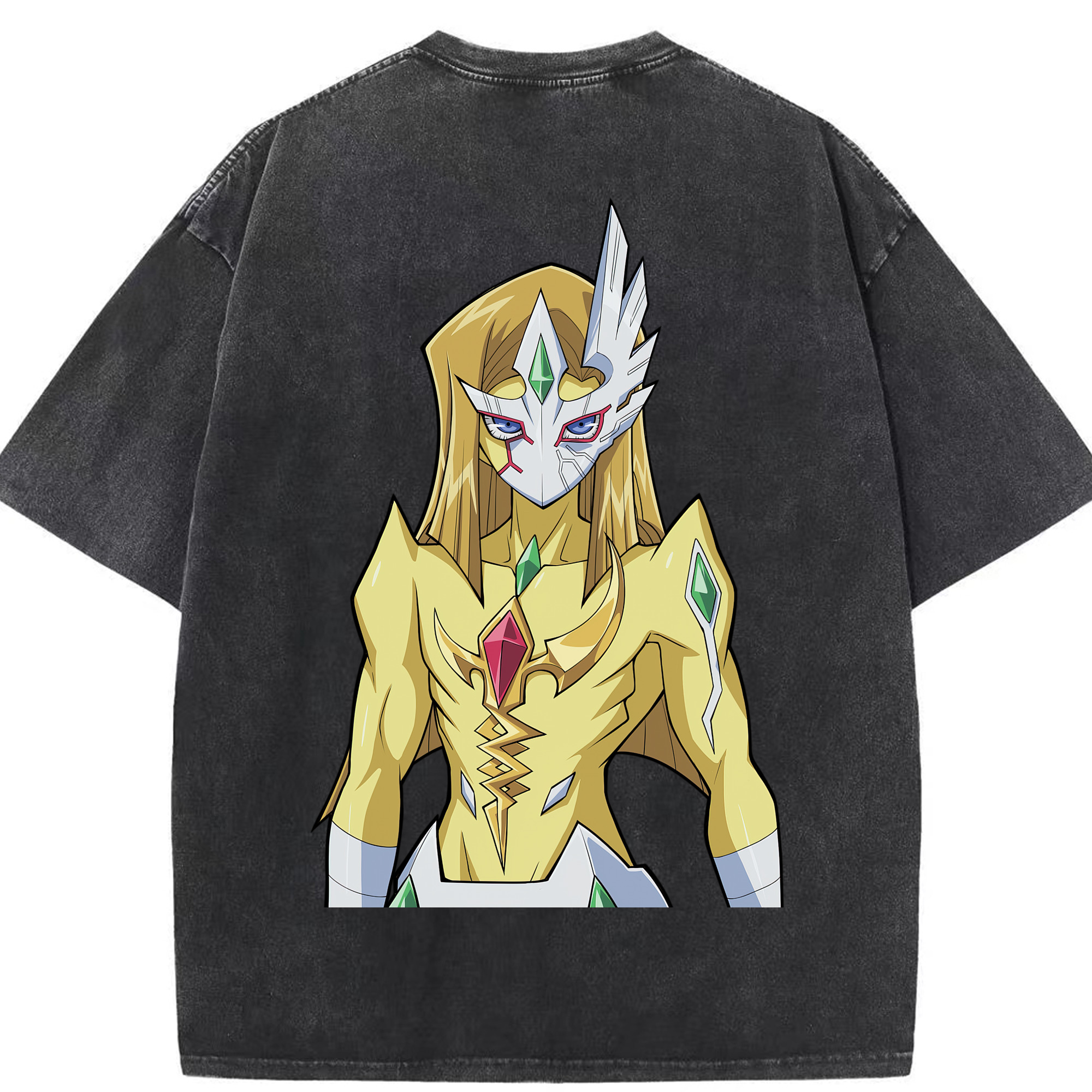 （画像用） 遊☆戯☆王 Yu-Gi-Oh! 綿100% ヴィンテージ風 半袖Tシャツ（背面プリント）