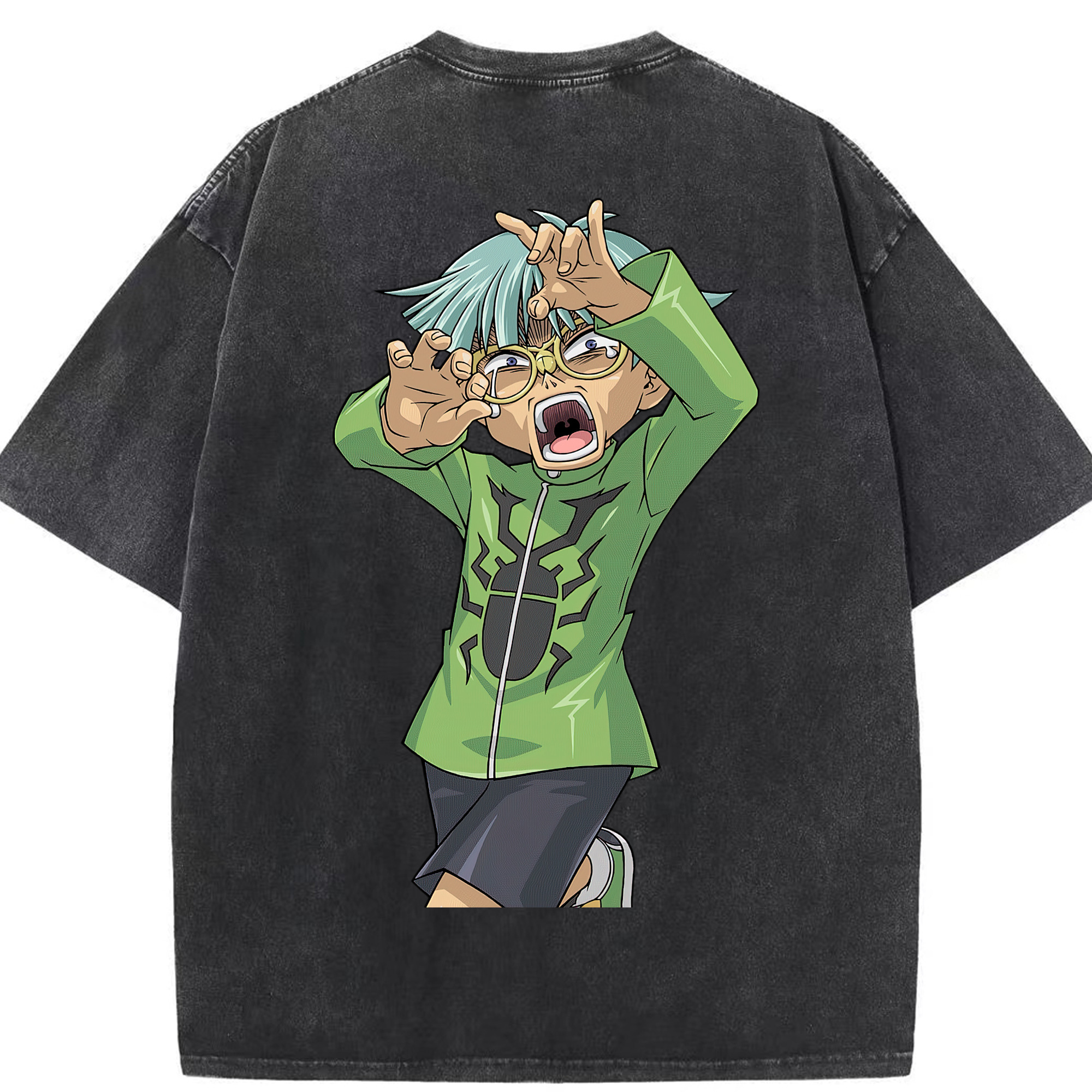 （画像用） 遊☆戯☆王 Yu-Gi-Oh! 綿100% ヴィンテージ風 半袖Tシャツ（背面プリント）