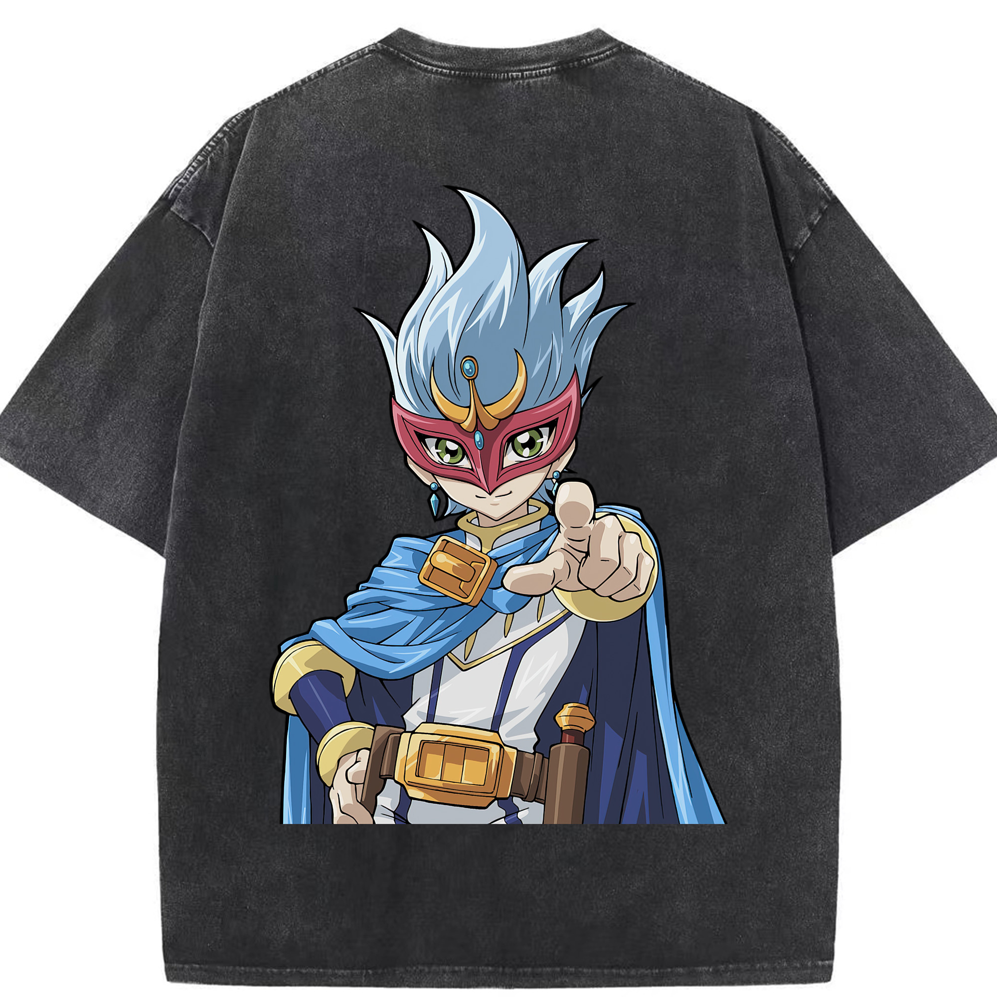 （画像用） 遊☆戯☆王 Yu-Gi-Oh! 綿100% ヴィンテージ風 半袖Tシャツ（背面プリント）