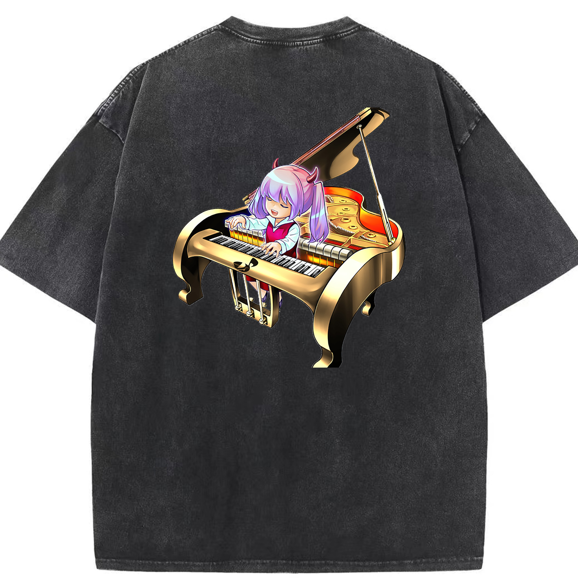 （画像用） 遊☆戯☆王 Yu-Gi-Oh! 綿100% ヴィンテージ風 半袖Tシャツ（背面プリント）