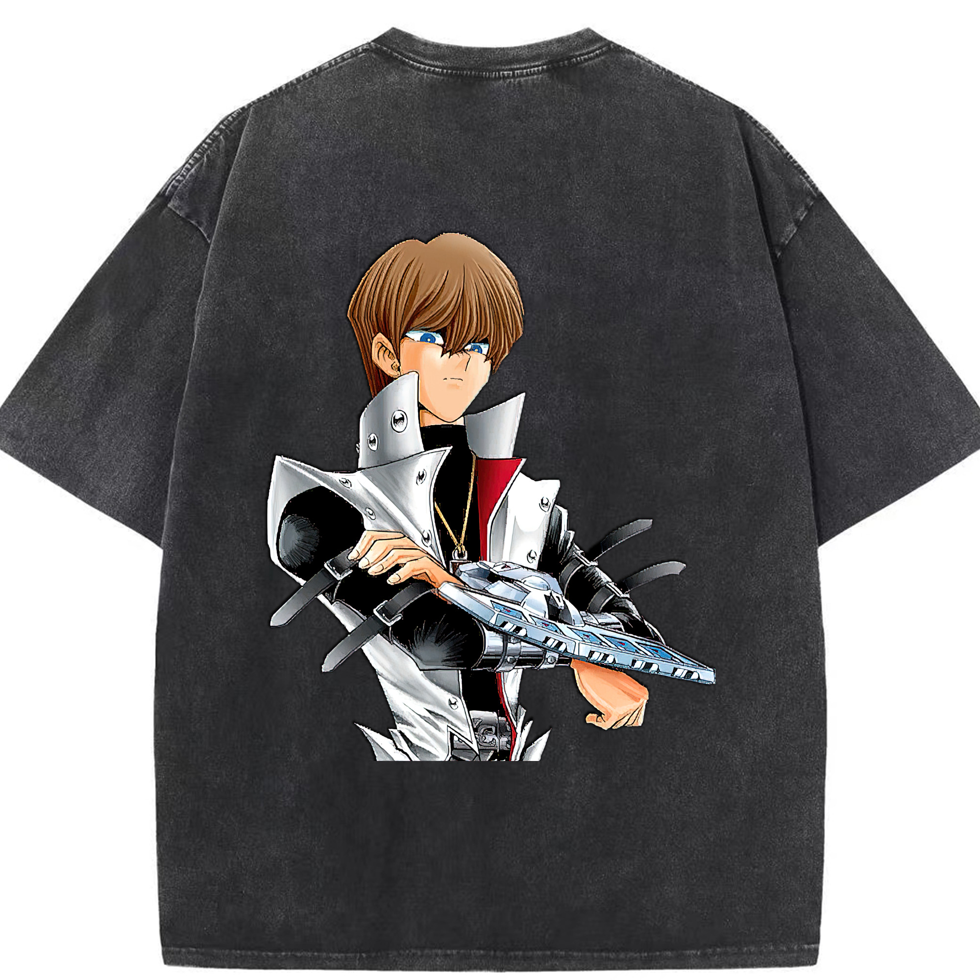 （画像用） 遊☆戯☆王 Yu-Gi-Oh! 綿100% ヴィンテージ風 半袖Tシャツ（背面プリント）