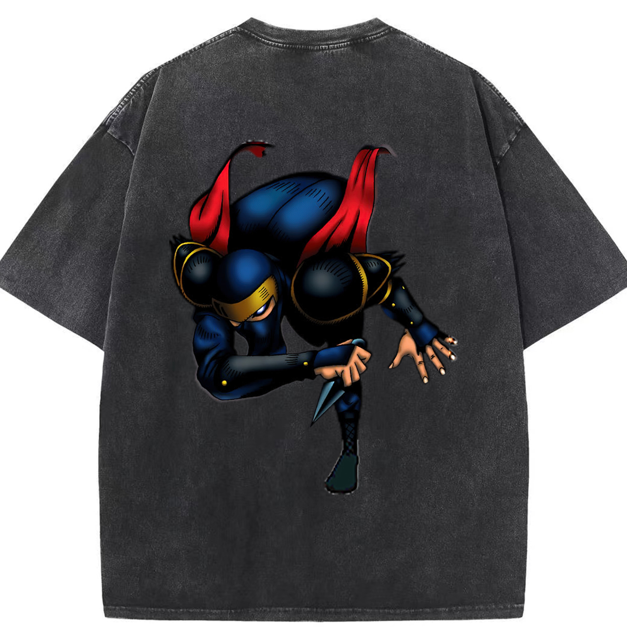 （画像用） 遊☆戯☆王 Yu-Gi-Oh! 綿100% ヴィンテージ風 半袖Tシャツ（背面プリント）