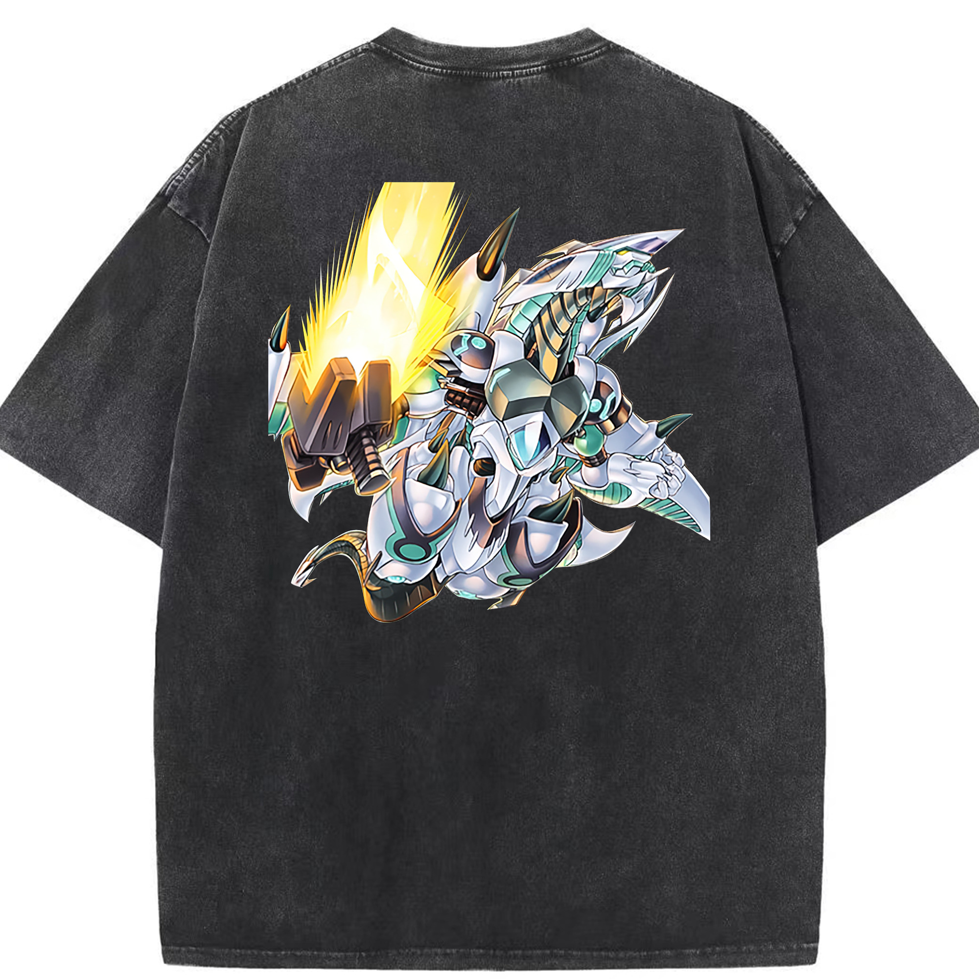（画像用） 遊☆戯☆王 Yu-Gi-Oh! 綿100% ヴィンテージ風 半袖Tシャツ（背面プリント）
