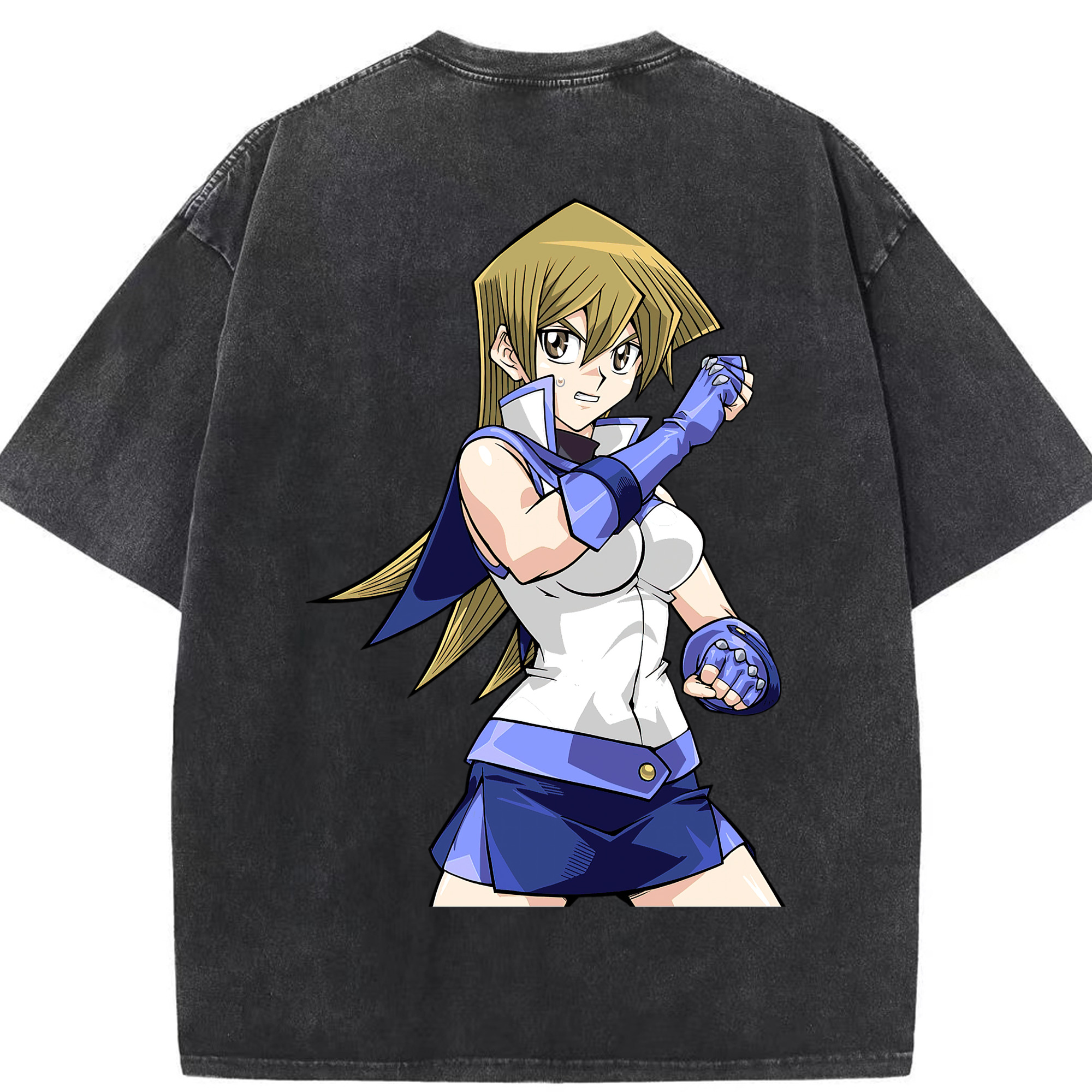 （画像用） 遊☆戯☆王 Yu-Gi-Oh! 綿100% ヴィンテージ風 半袖Tシャツ（背面プリント）