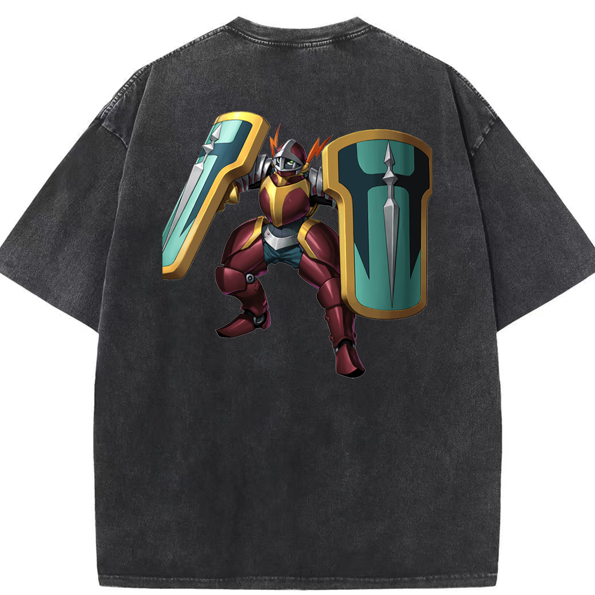 （画像用） 遊☆戯☆王 Yu-Gi-Oh! 綿100% ヴィンテージ風 半袖Tシャツ（背面プリント）
