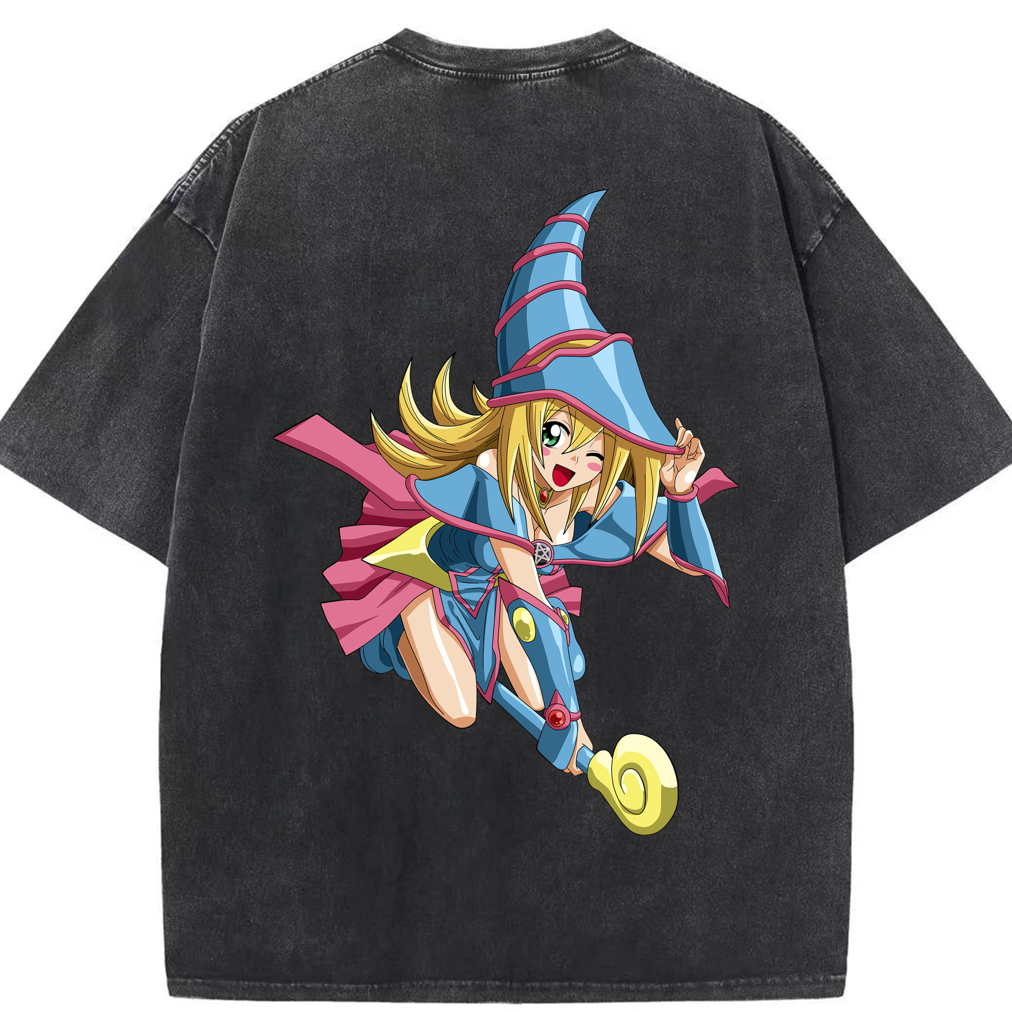 （画像用） 遊☆戯☆王 Yu-Gi-Oh! 綿100% ヴィンテージ風 半袖Tシャツ（背面プリント）