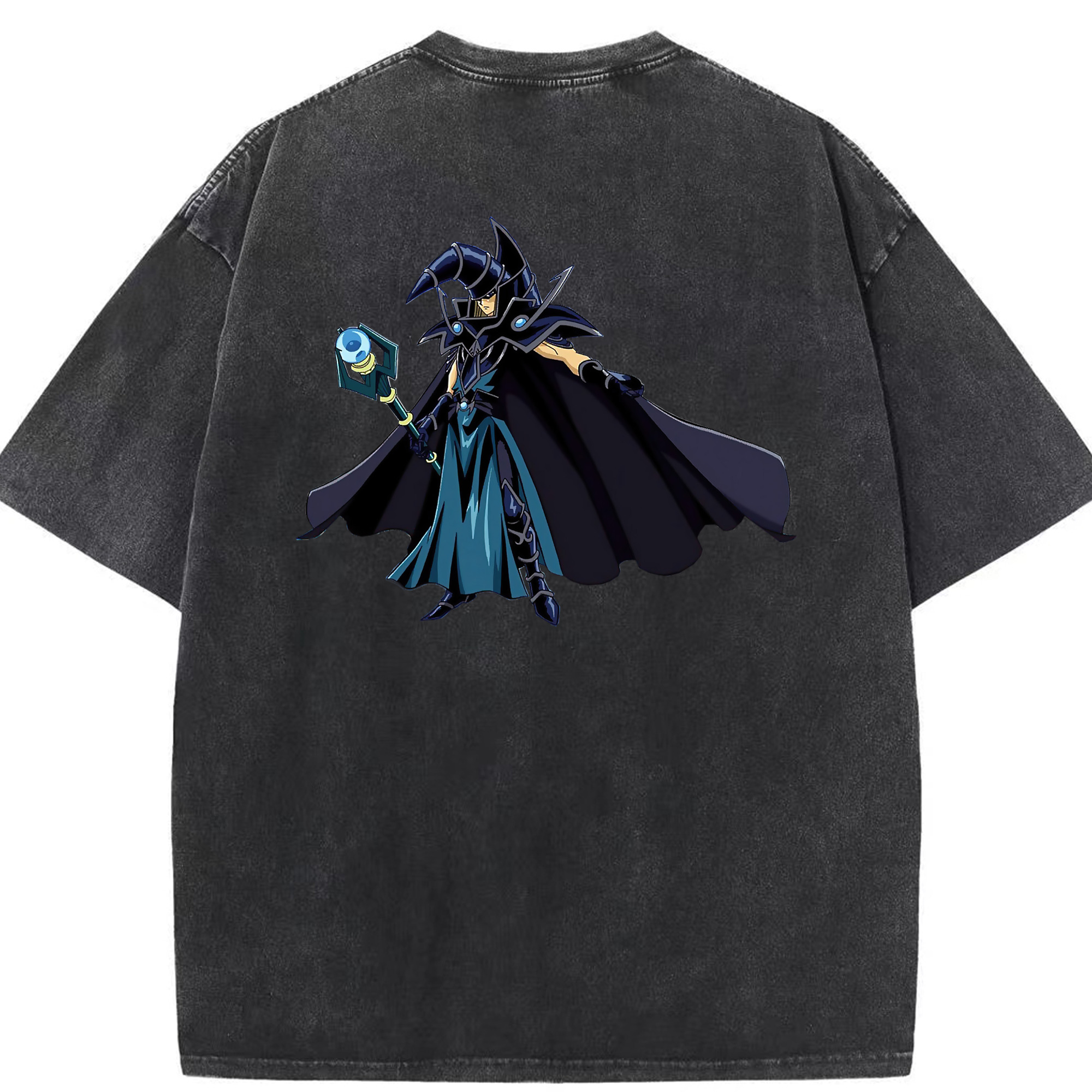 （画像用） 遊☆戯☆王 Yu-Gi-Oh! 綿100% ヴィンテージ風 半袖Tシャツ（背面プリント）