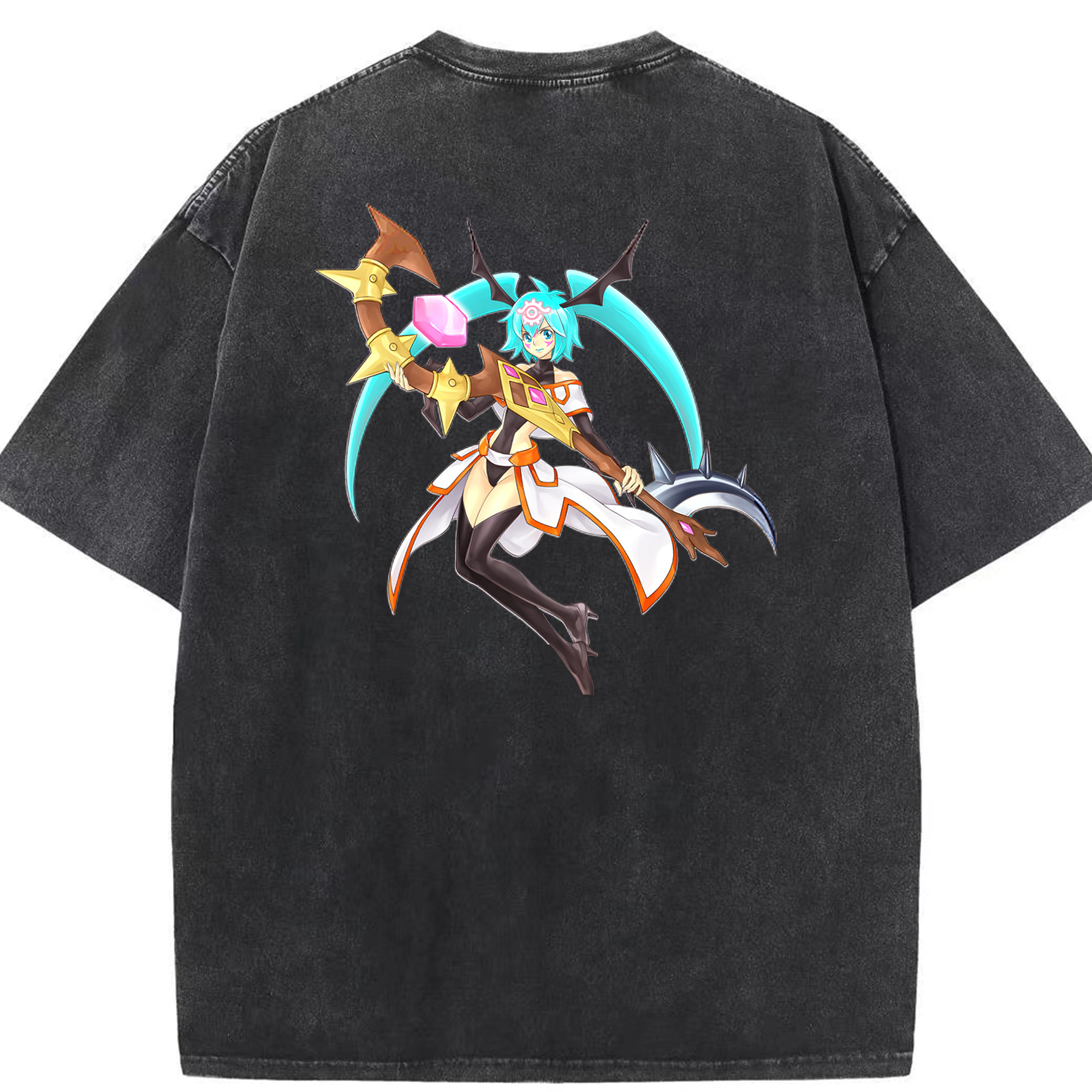 （画像用） 遊☆戯☆王 Yu-Gi-Oh! 綿100% ヴィンテージ風 半袖Tシャツ（背面プリント）