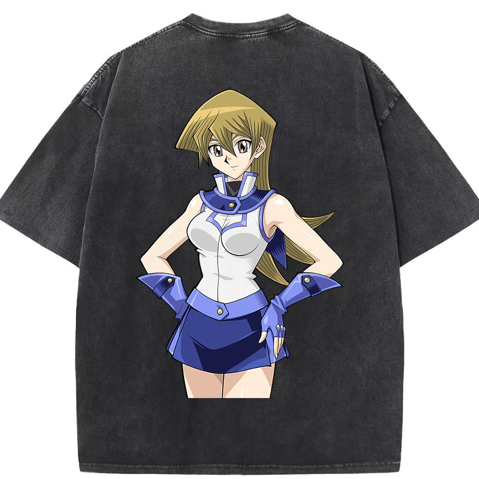 （画像用） 遊☆戯☆王 Yu-Gi-Oh! 綿100% ヴィンテージ風 半袖Tシャツ（背面プリント）