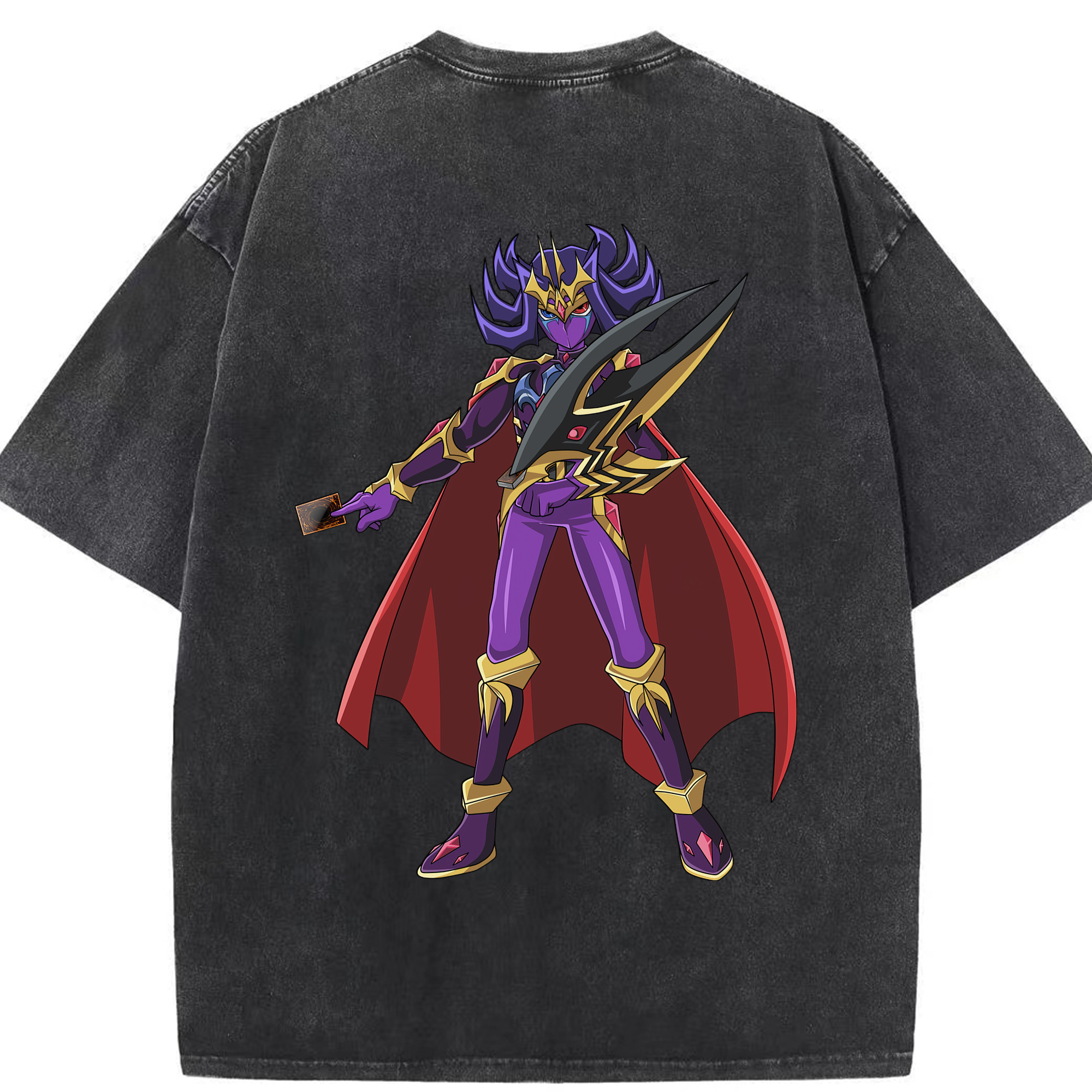（画像用） 遊☆戯☆王 Yu-Gi-Oh! 綿100% ヴィンテージ風 半袖Tシャツ（背面プリント）