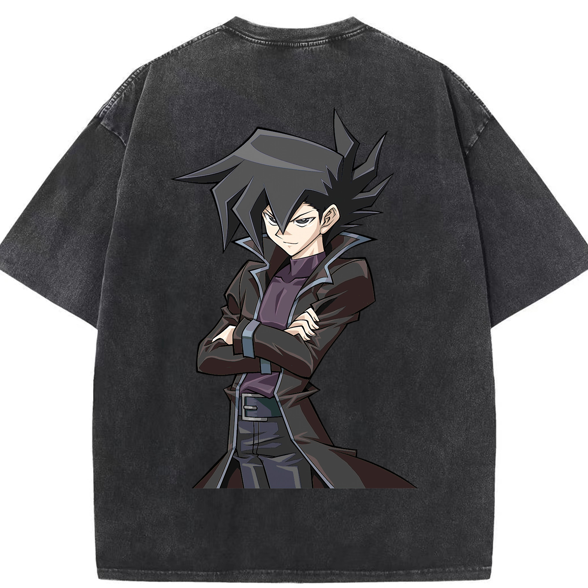 （画像用） 遊☆戯☆王 Yu-Gi-Oh! 綿100% ヴィンテージ風 半袖Tシャツ（背面プリント）