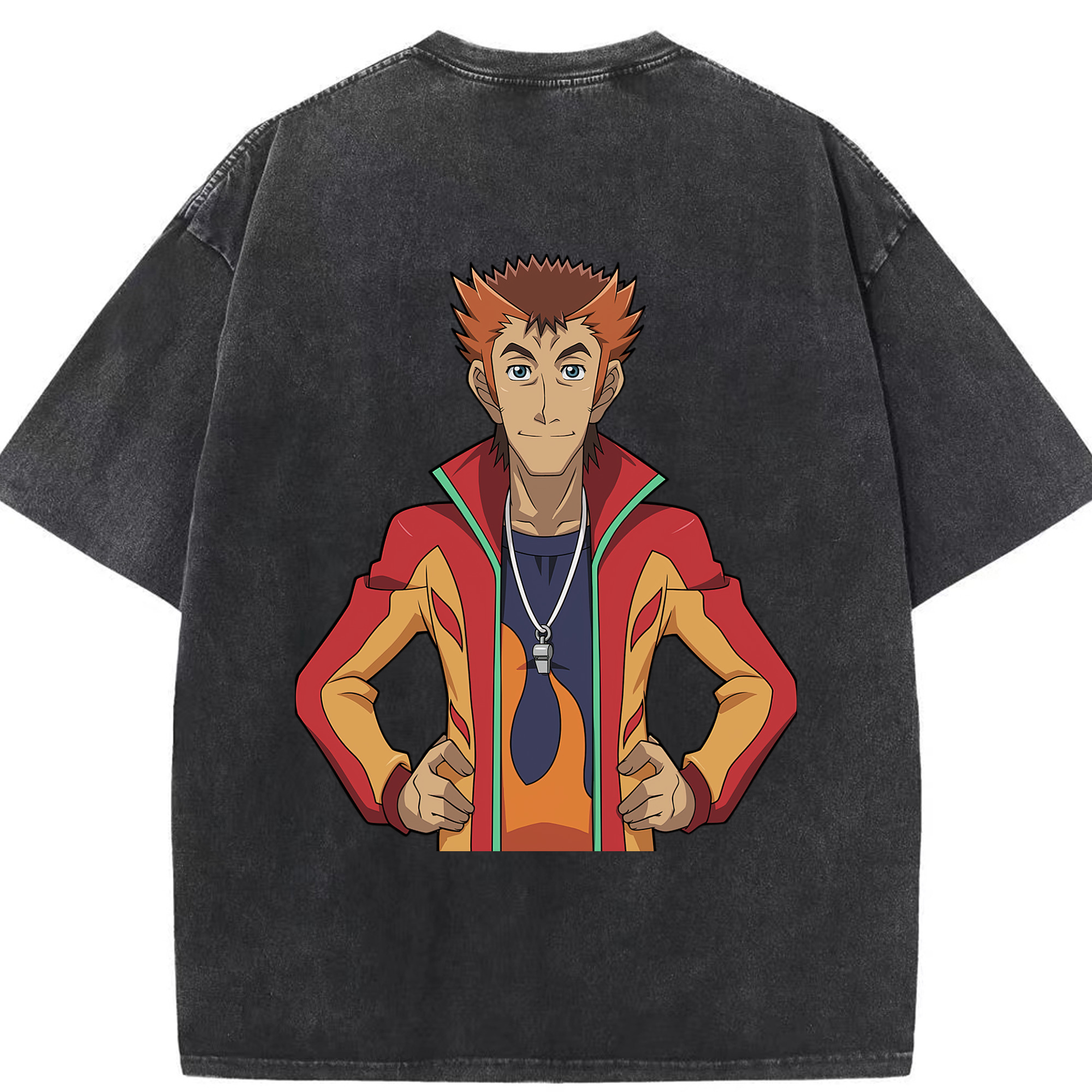 （画像用） 遊☆戯☆王 Yu-Gi-Oh! 綿100% ヴィンテージ風 半袖Tシャツ（背面プリント）