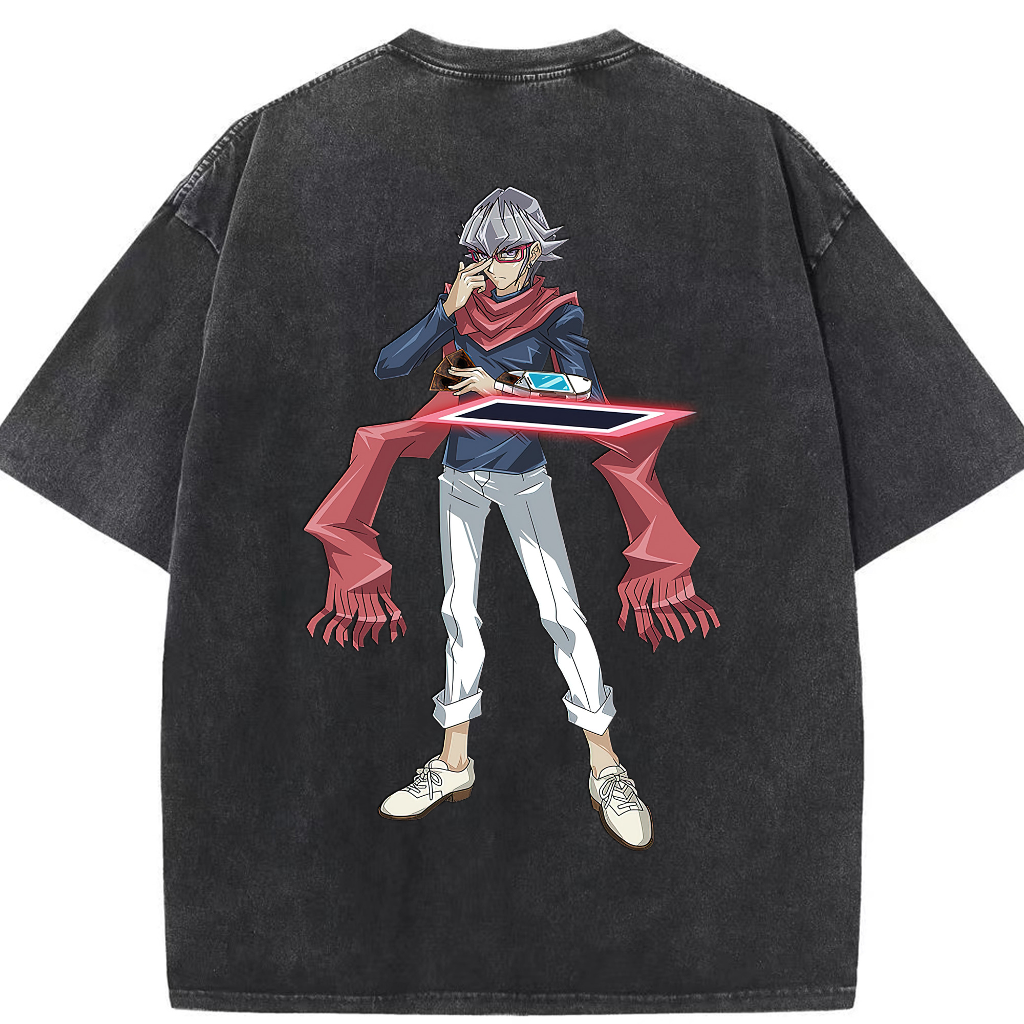 （画像用） 遊☆戯☆王 Yu-Gi-Oh! 綿100% ヴィンテージ風 半袖Tシャツ（背面プリント）