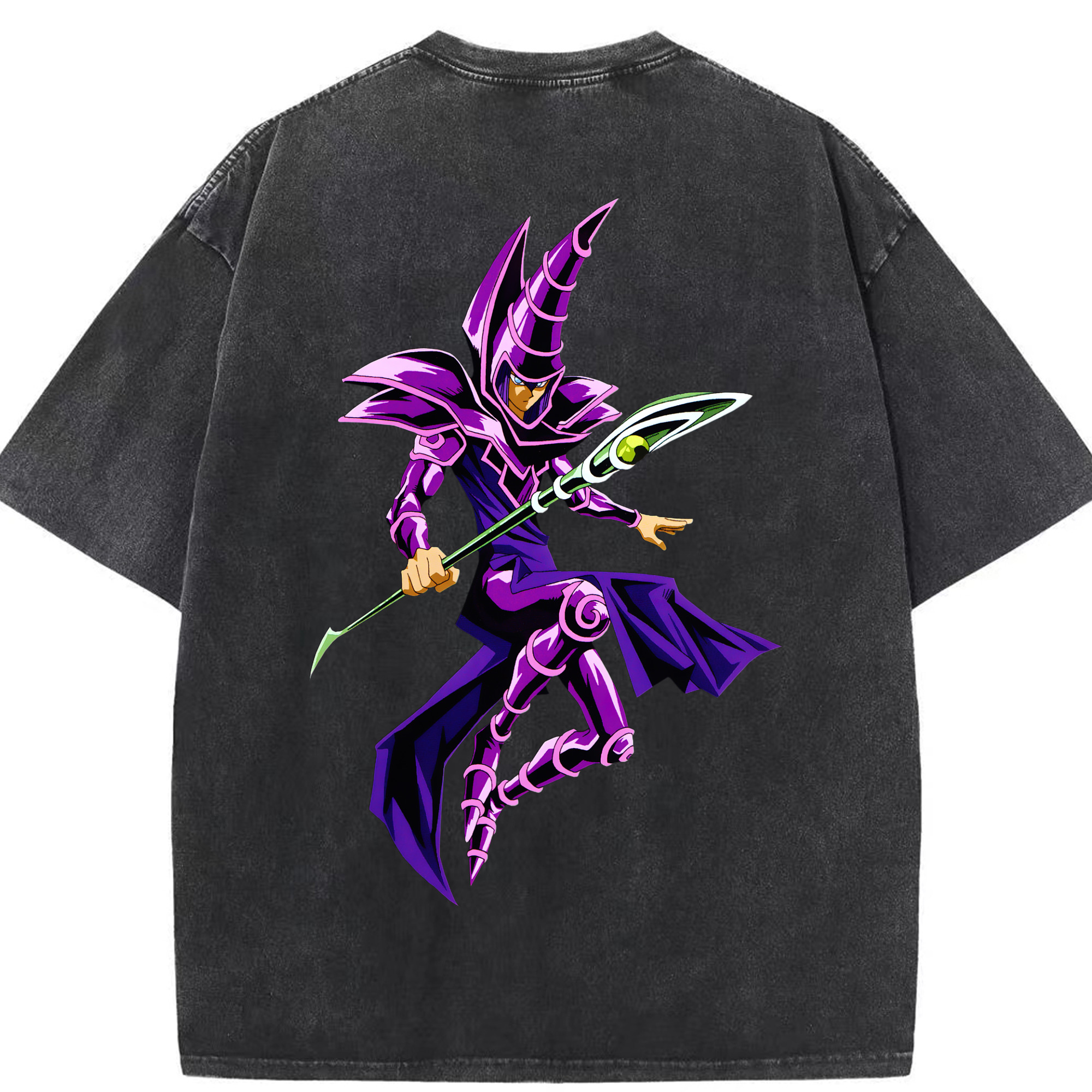 （画像用） 遊☆戯☆王 Yu-Gi-Oh! 綿100% ヴィンテージ風 半袖Tシャツ（背面プリント）