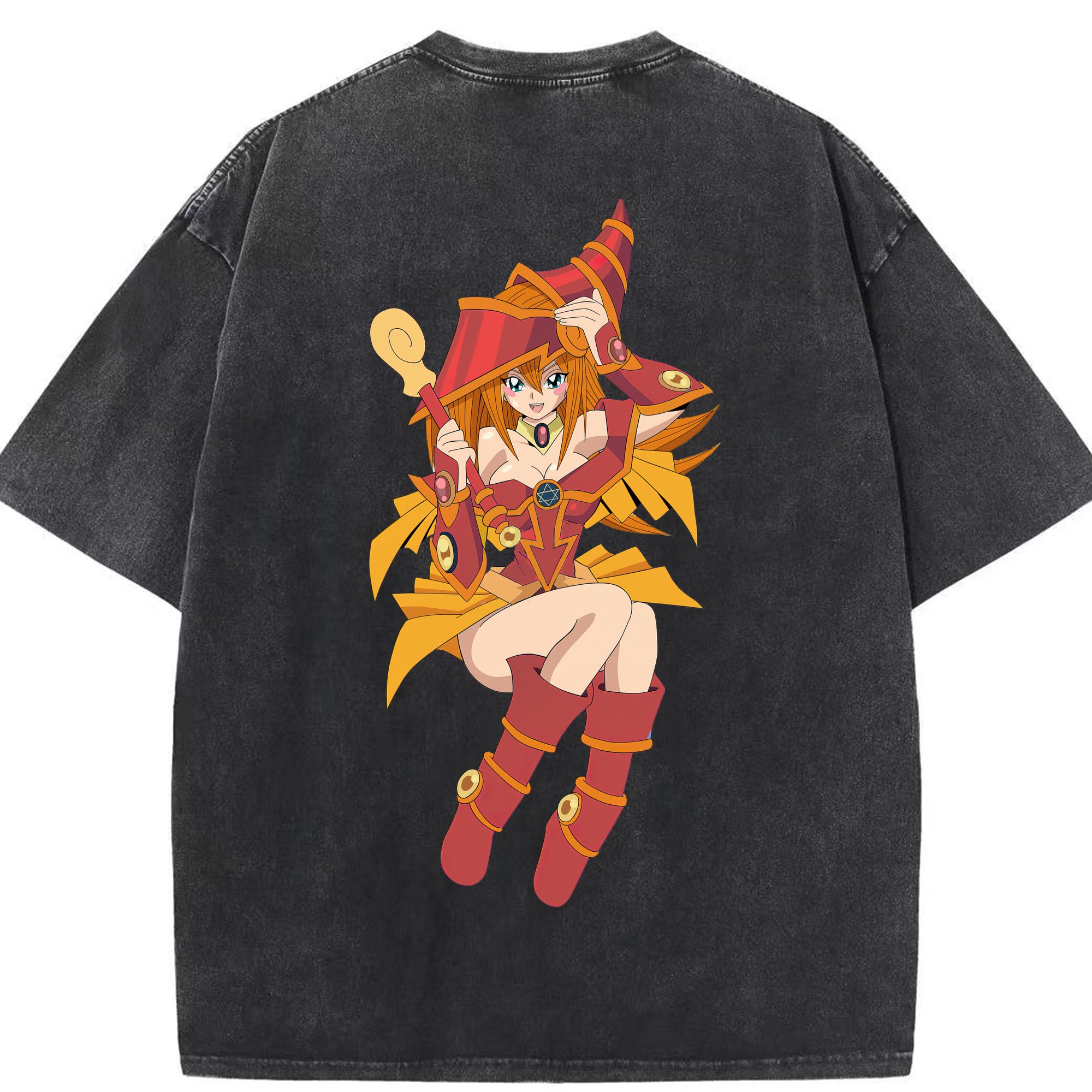 （画像用） 遊☆戯☆王 Yu-Gi-Oh! 綿100% ヴィンテージ風 半袖Tシャツ（背面プリント）