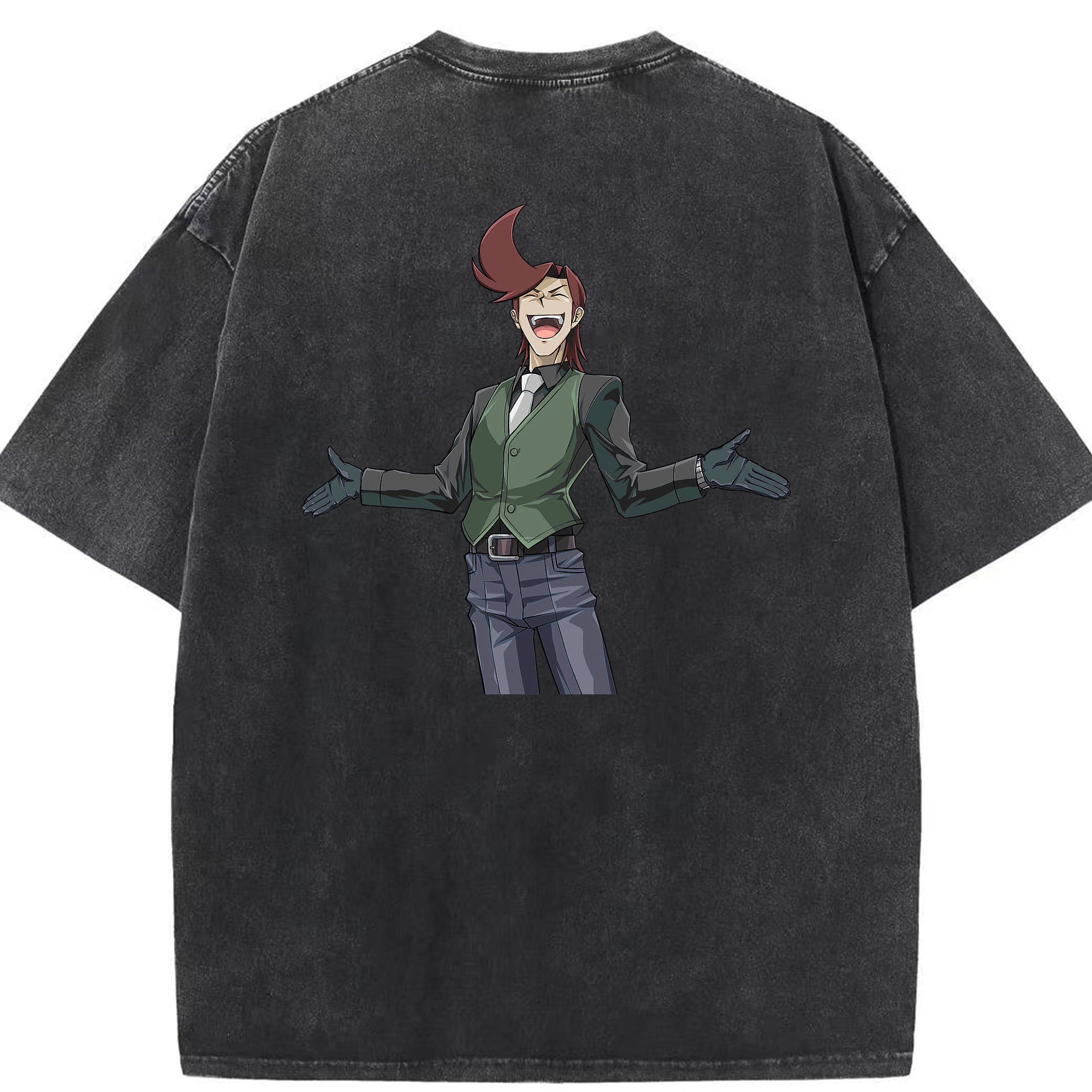 （画像用） 遊☆戯☆王 Yu-Gi-Oh! 綿100% ヴィンテージ風 半袖Tシャツ（背面プリント）