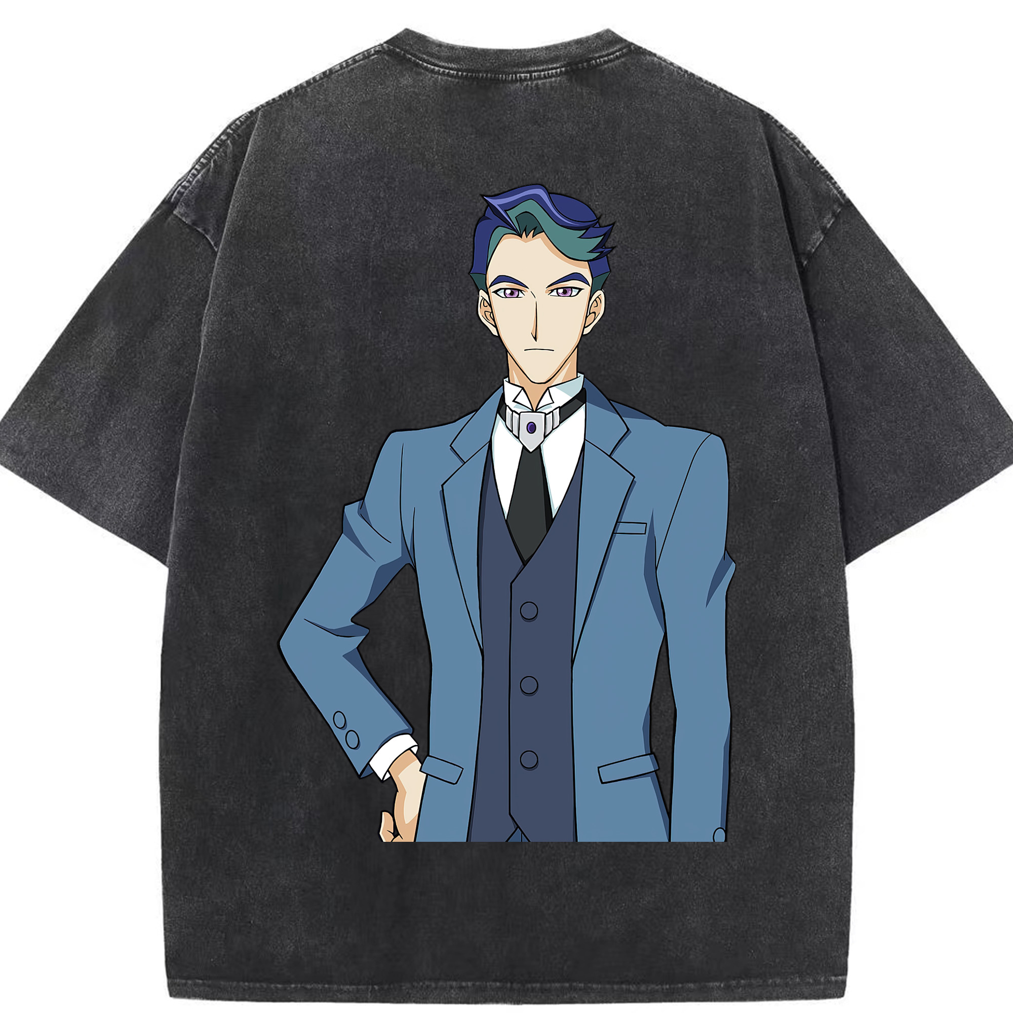 （画像用） 遊☆戯☆王 Yu-Gi-Oh! 綿100% ヴィンテージ風 半袖Tシャツ（背面プリント）