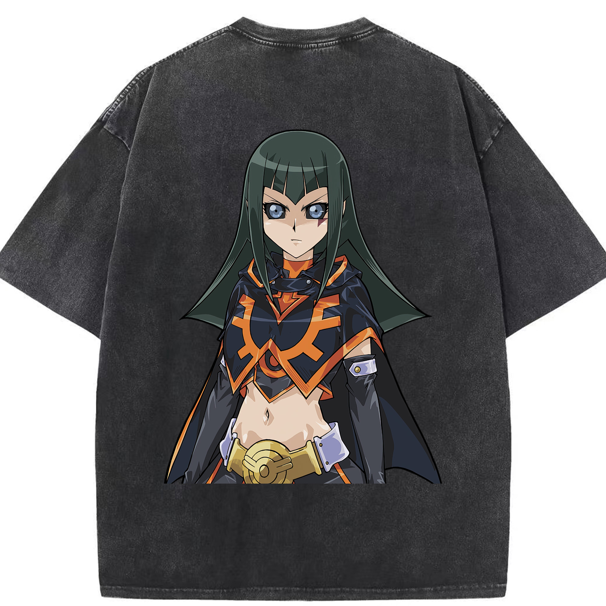 （画像用） 遊☆戯☆王 Yu-Gi-Oh! 綿100% ヴィンテージ風 半袖Tシャツ（背面プリント）