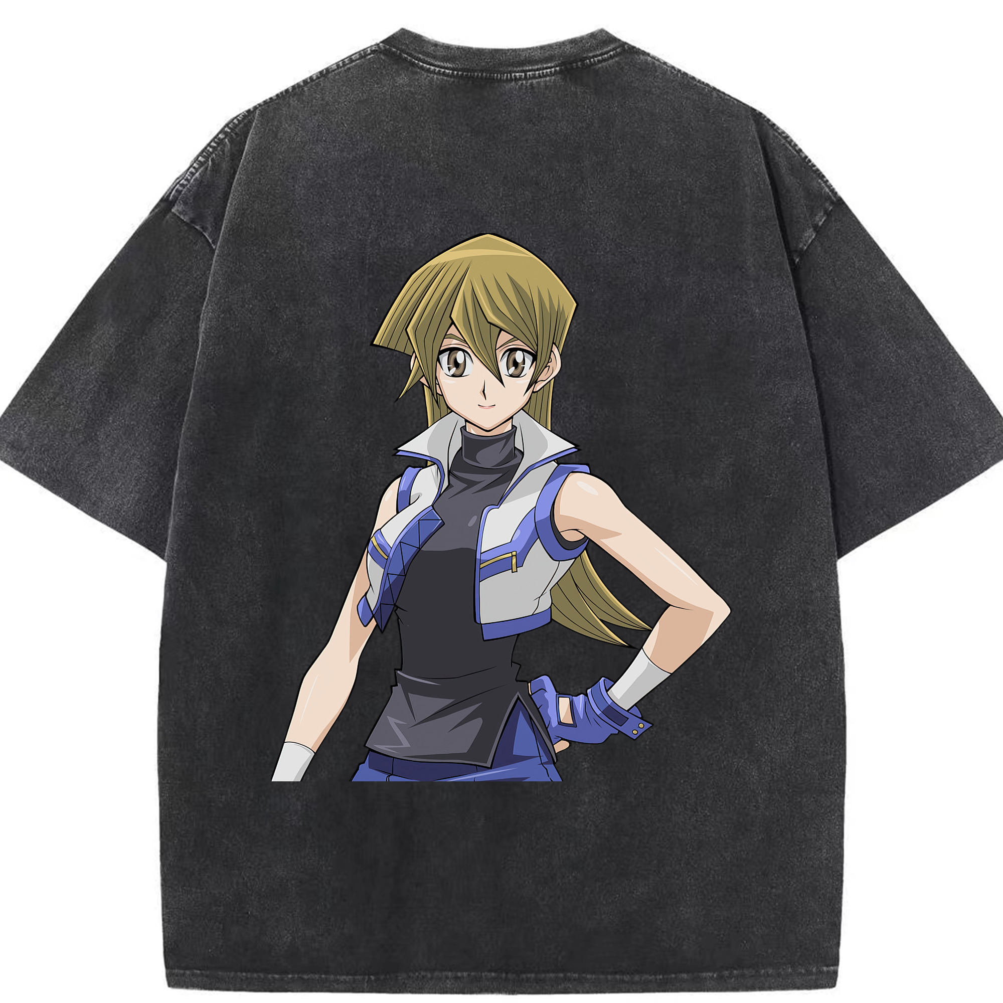 （画像用） 遊☆戯☆王 Yu-Gi-Oh! 綿100% ヴィンテージ風 半袖Tシャツ（背面プリント）