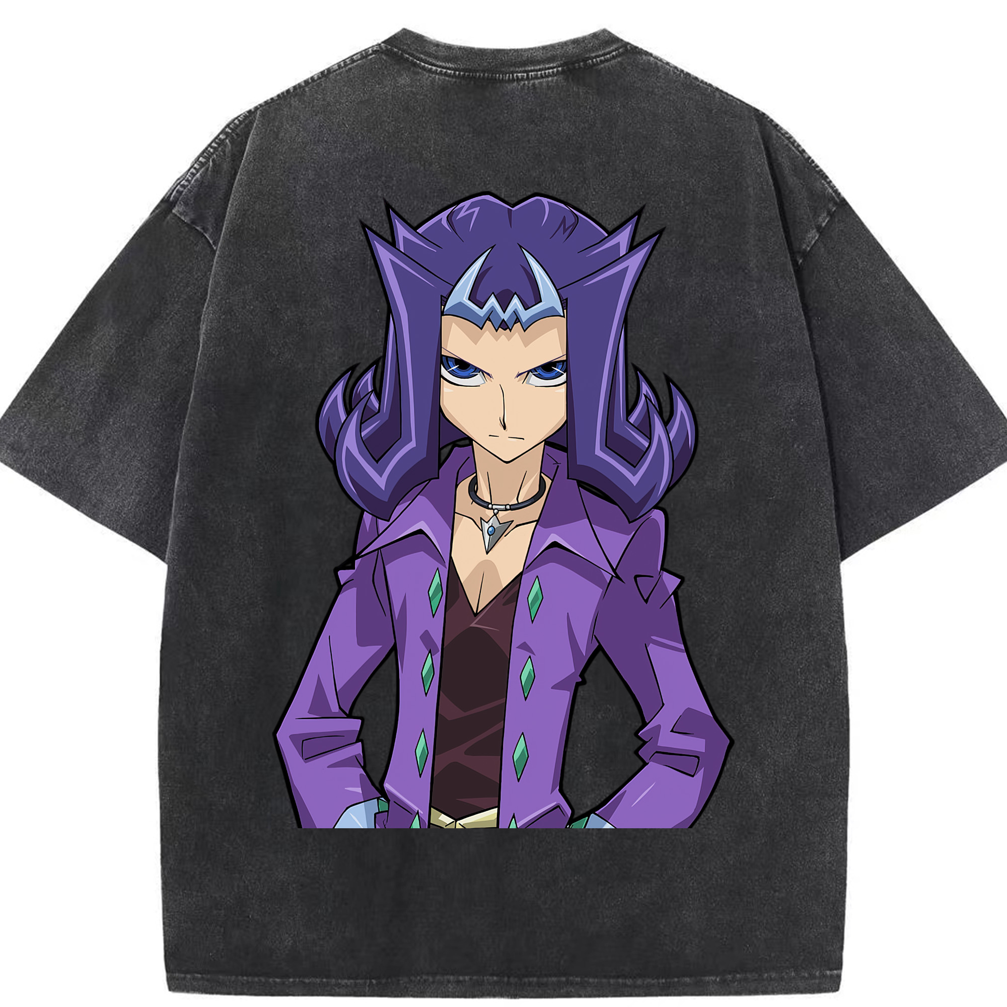 （画像用） 遊☆戯☆王 Yu-Gi-Oh! 綿100% ヴィンテージ風 半袖Tシャツ（背面プリント）