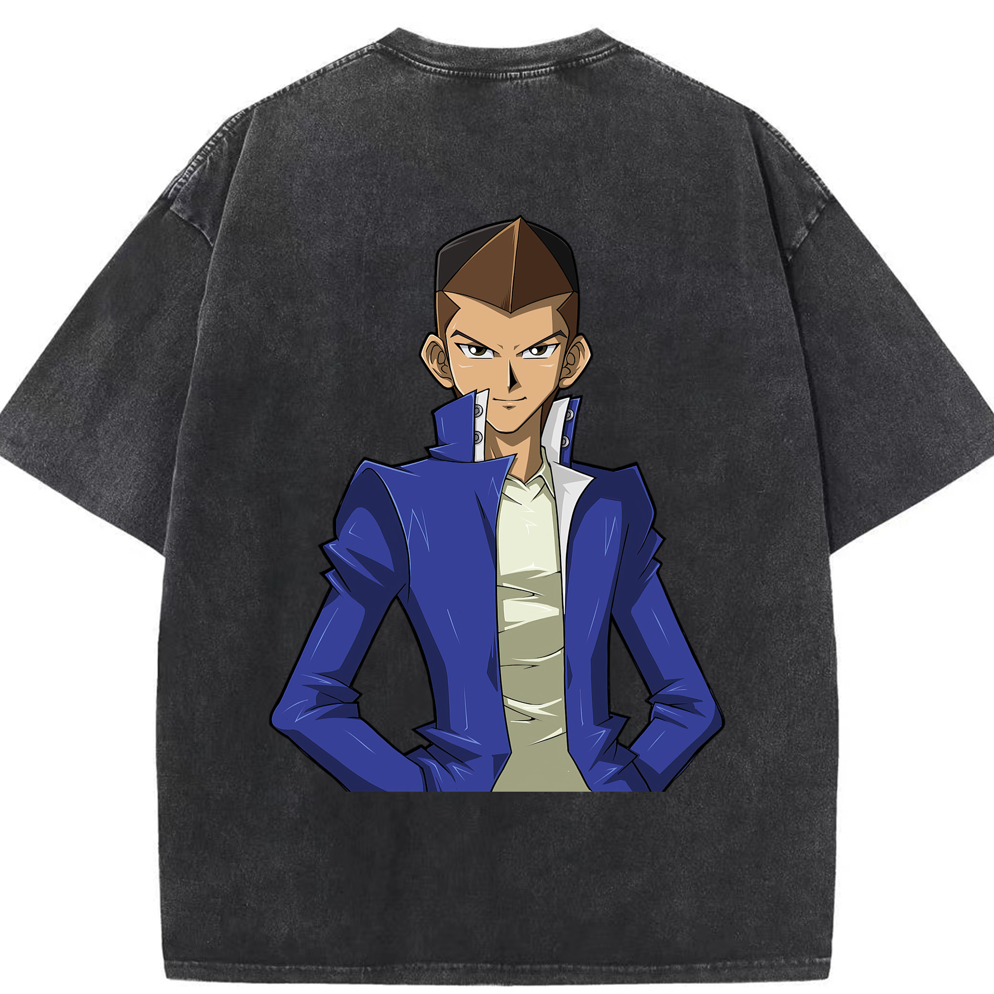 （画像用） 遊☆戯☆王 Yu-Gi-Oh! 綿100% ヴィンテージ風 半袖Tシャツ（背面プリント）