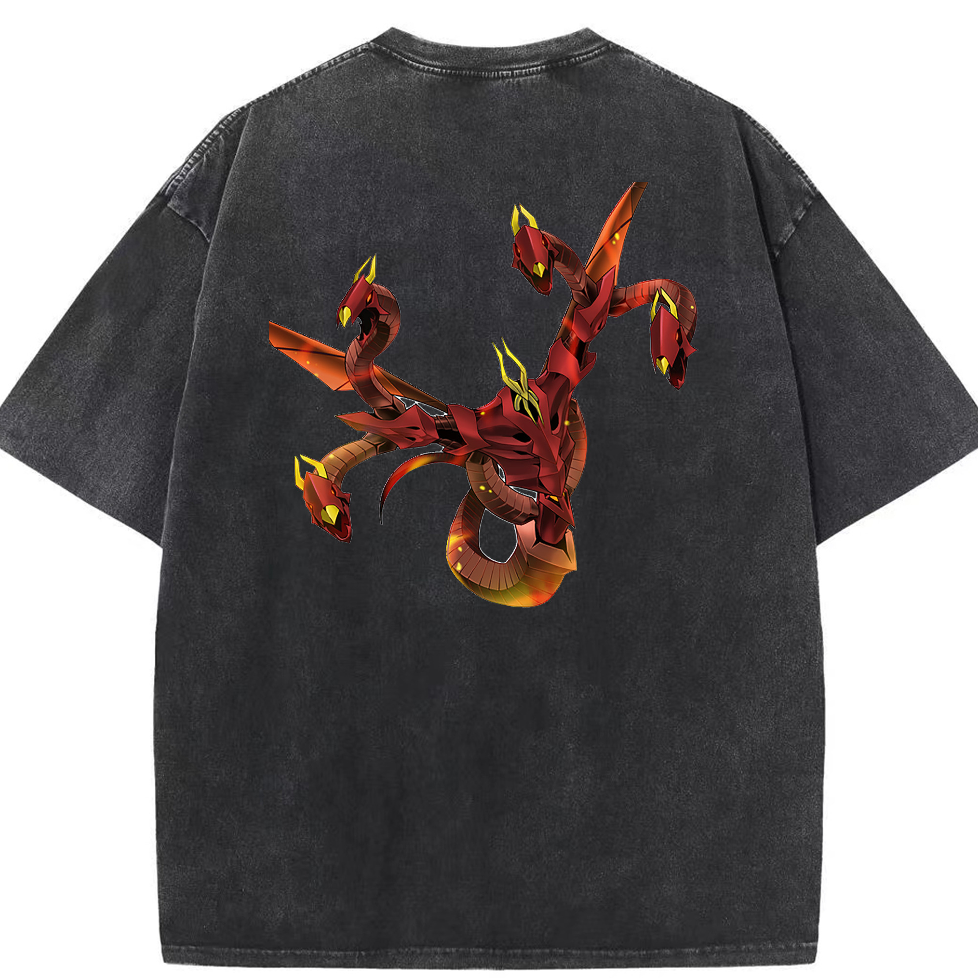 （画像用） 遊☆戯☆王 Yu-Gi-Oh! 綿100% ヴィンテージ風 半袖Tシャツ（背面プリント）